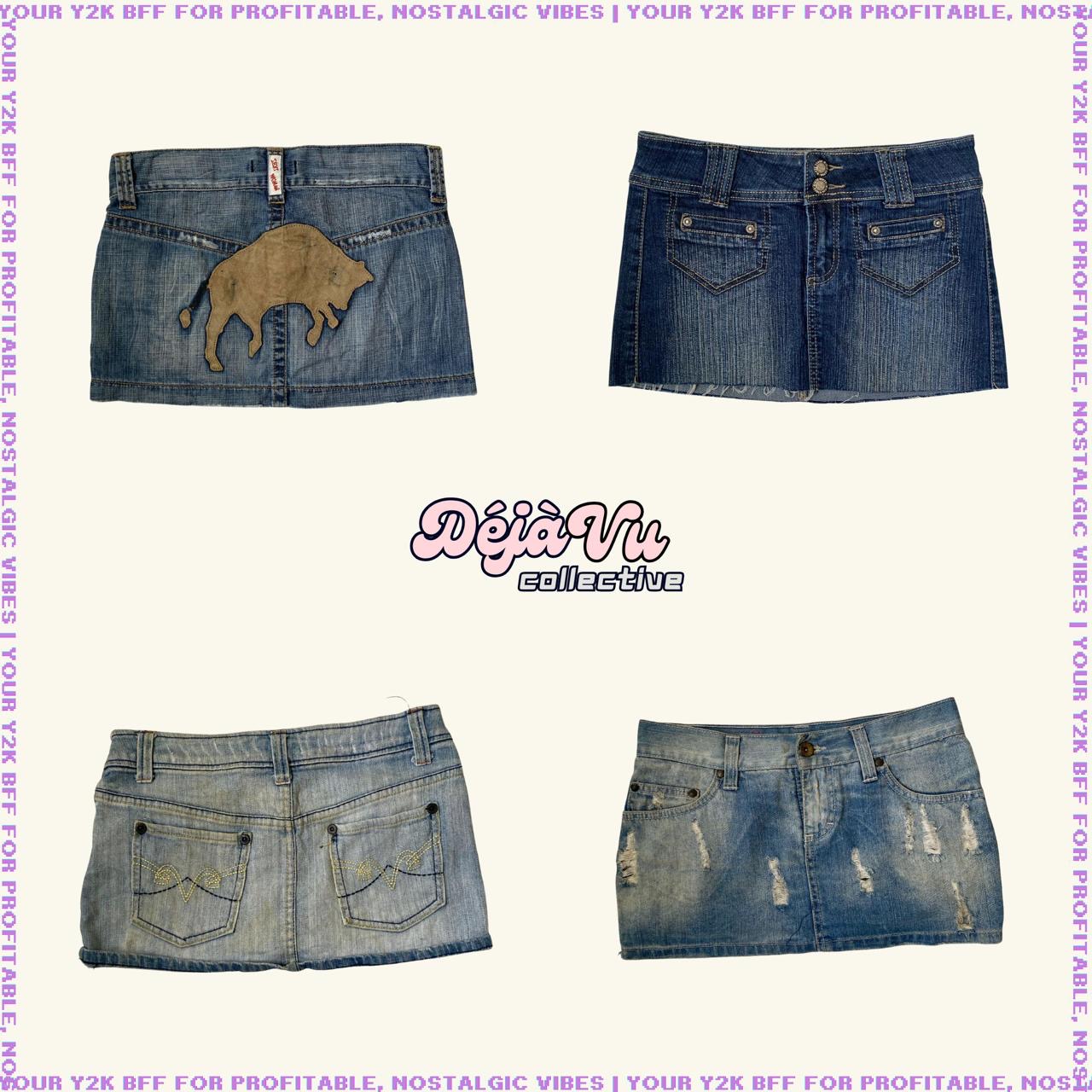 Y2K Paris Hilton Era Denim Micro Mini Skirts (DVC#65)