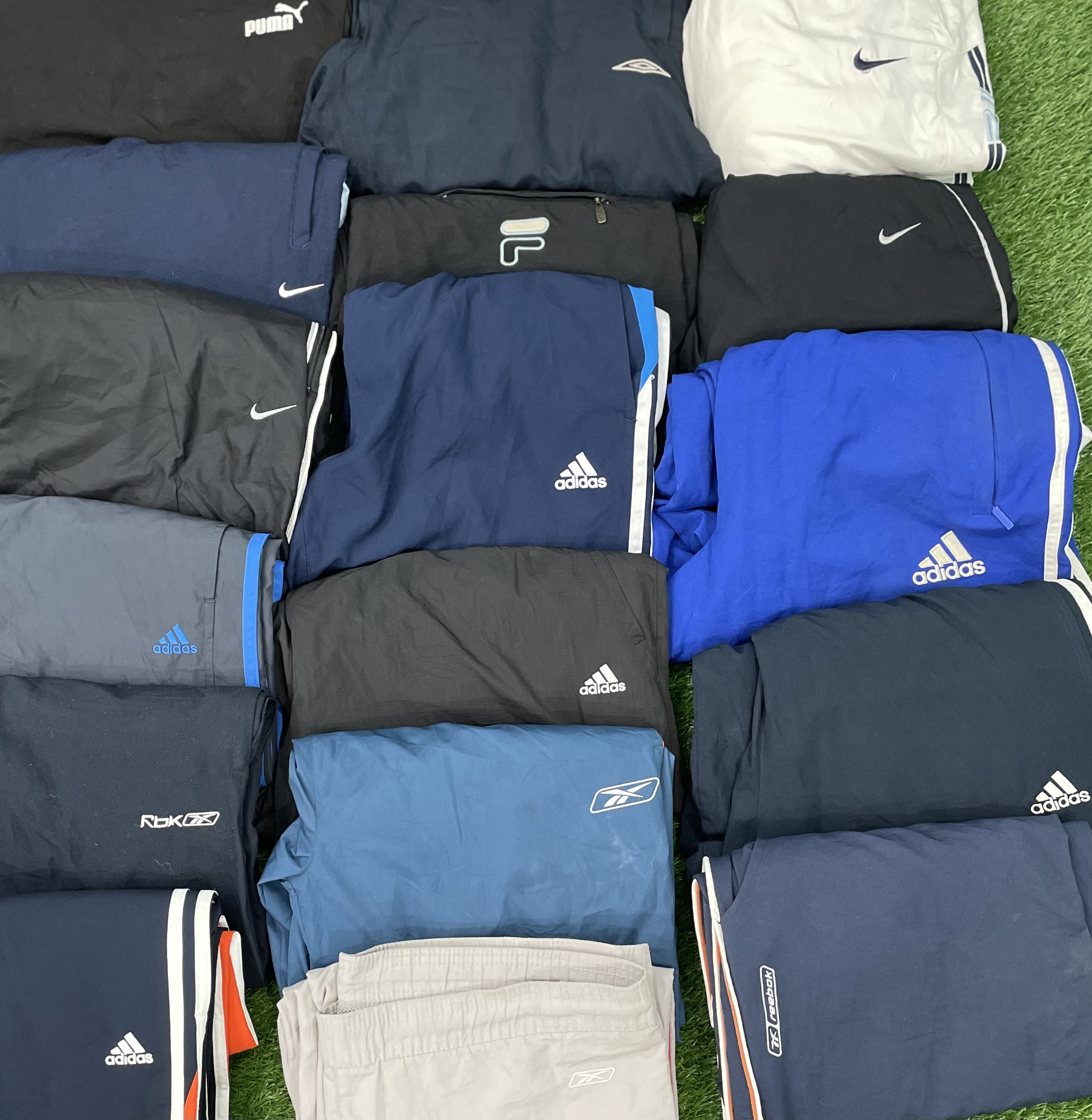 Branded nylon parachute pants