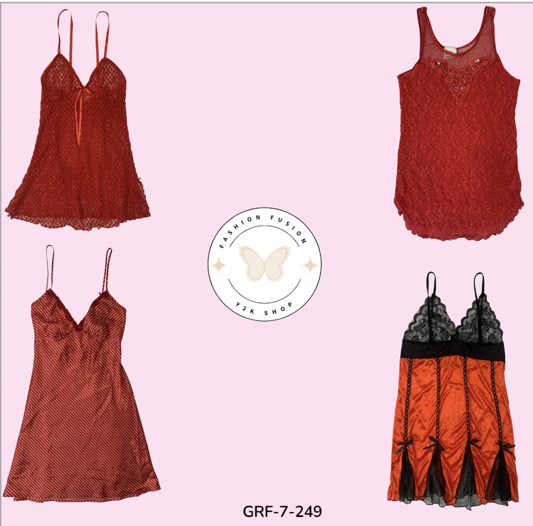 Red Satin Slip Dress – & Sleek Night Out Look (PR-7-140)
