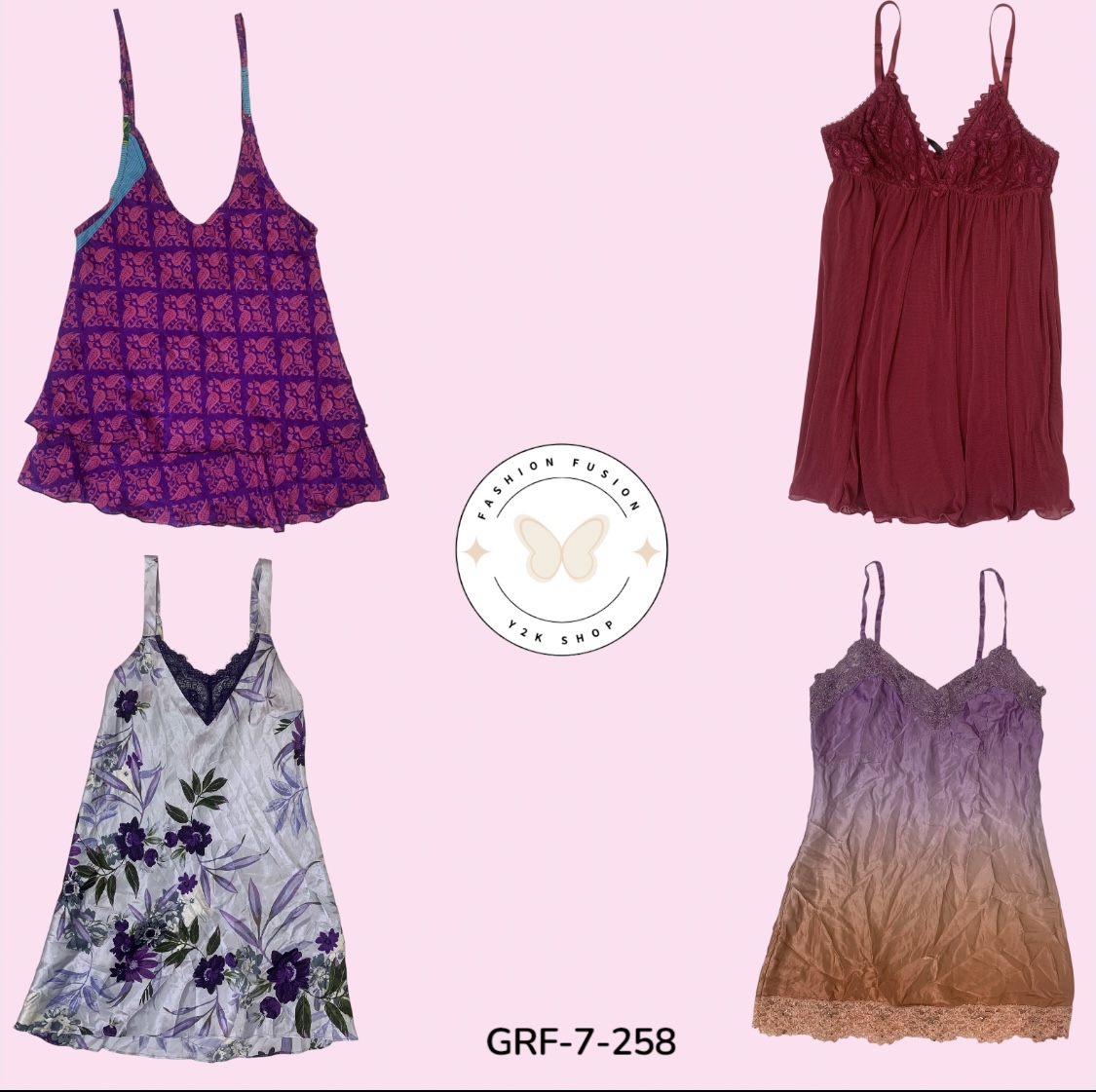 Purple Printed Slip Dress – Trendy Summer Staple (GRF-7-258)