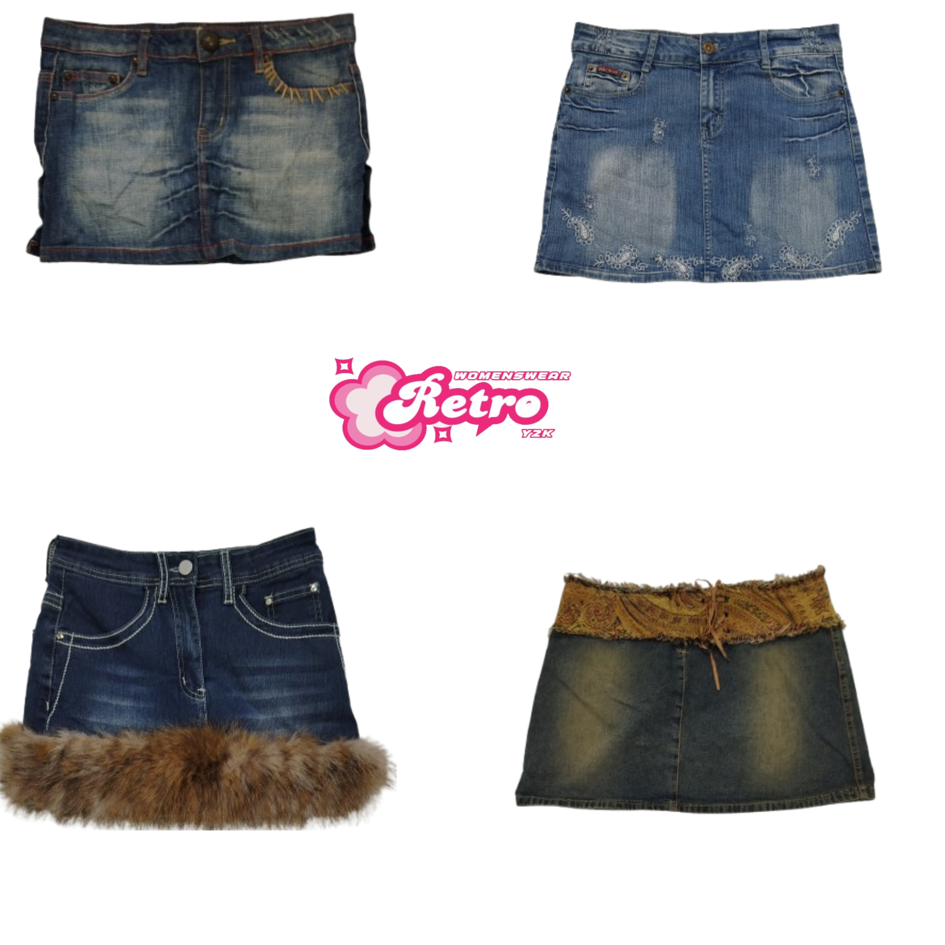 Y2K It Girl Denim Mini-Röcke