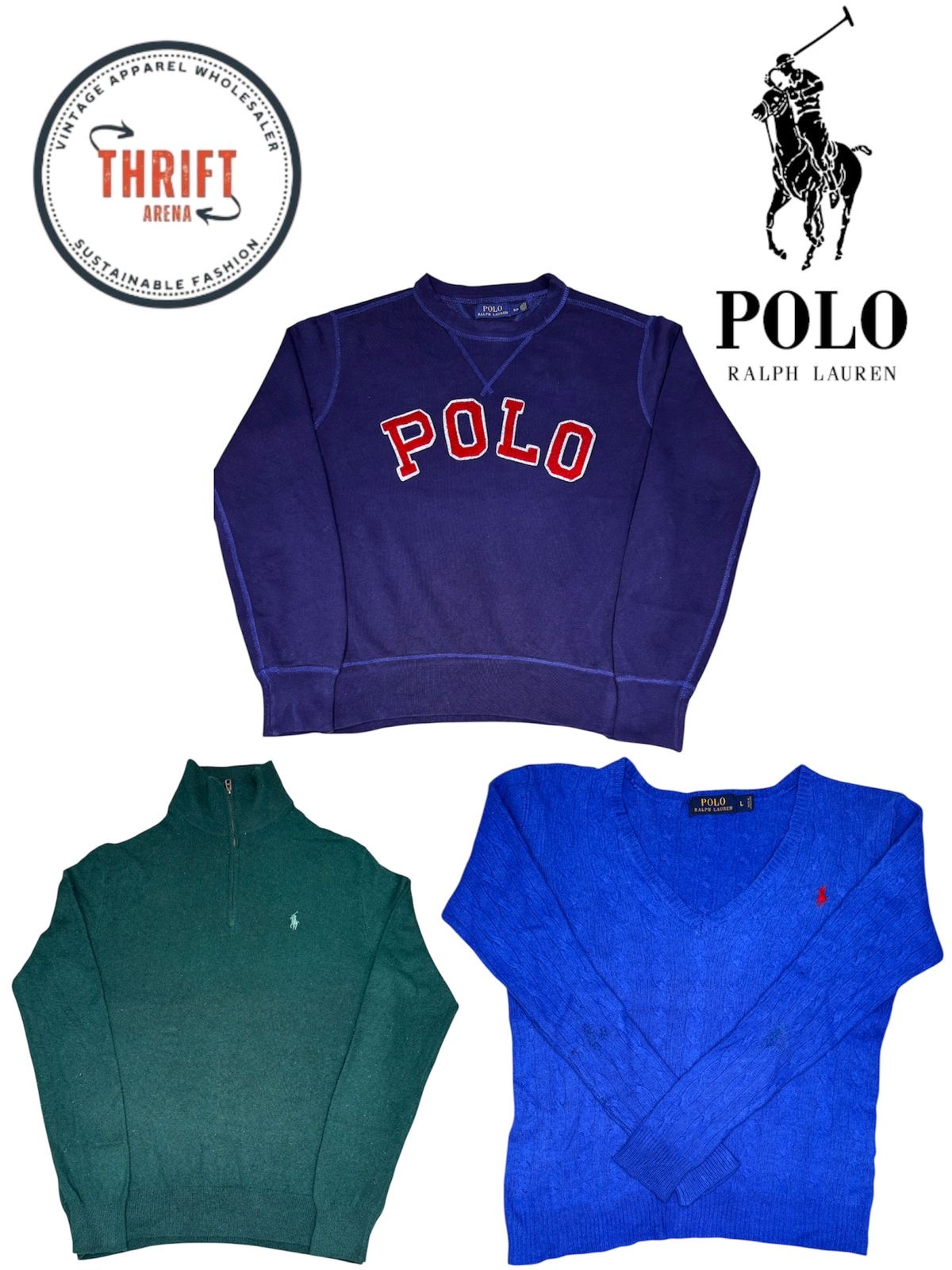 T1224 RL/1/4 Zip/Cable knit Sweaters