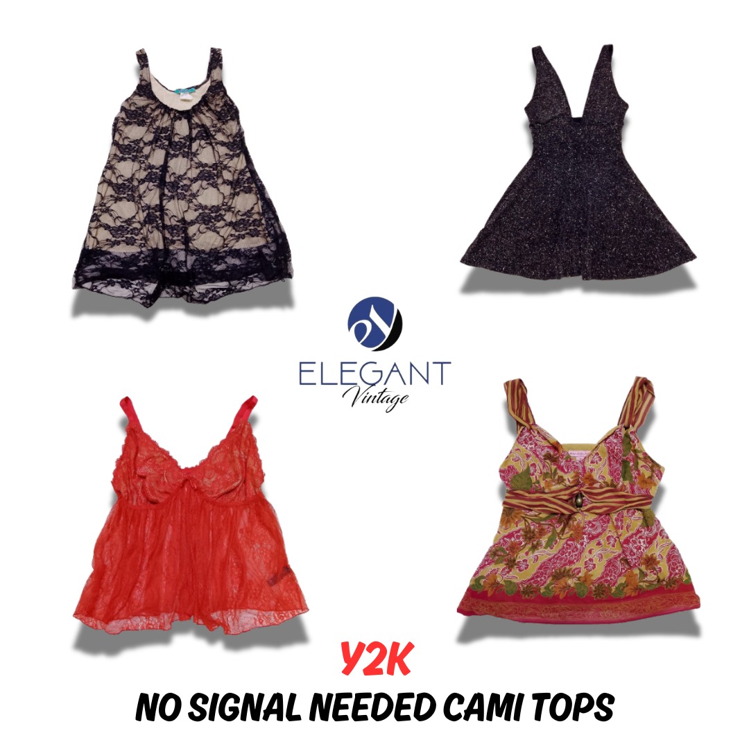 Y2K No Signal Needed Cami Tops - EV0576