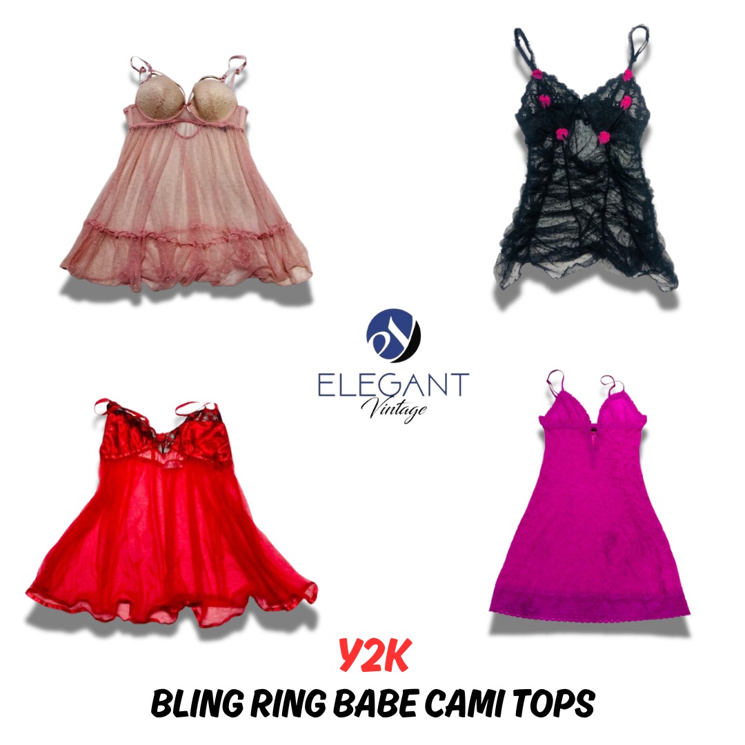 Y2K Bling Ring Babe Cami Tops - EV0580