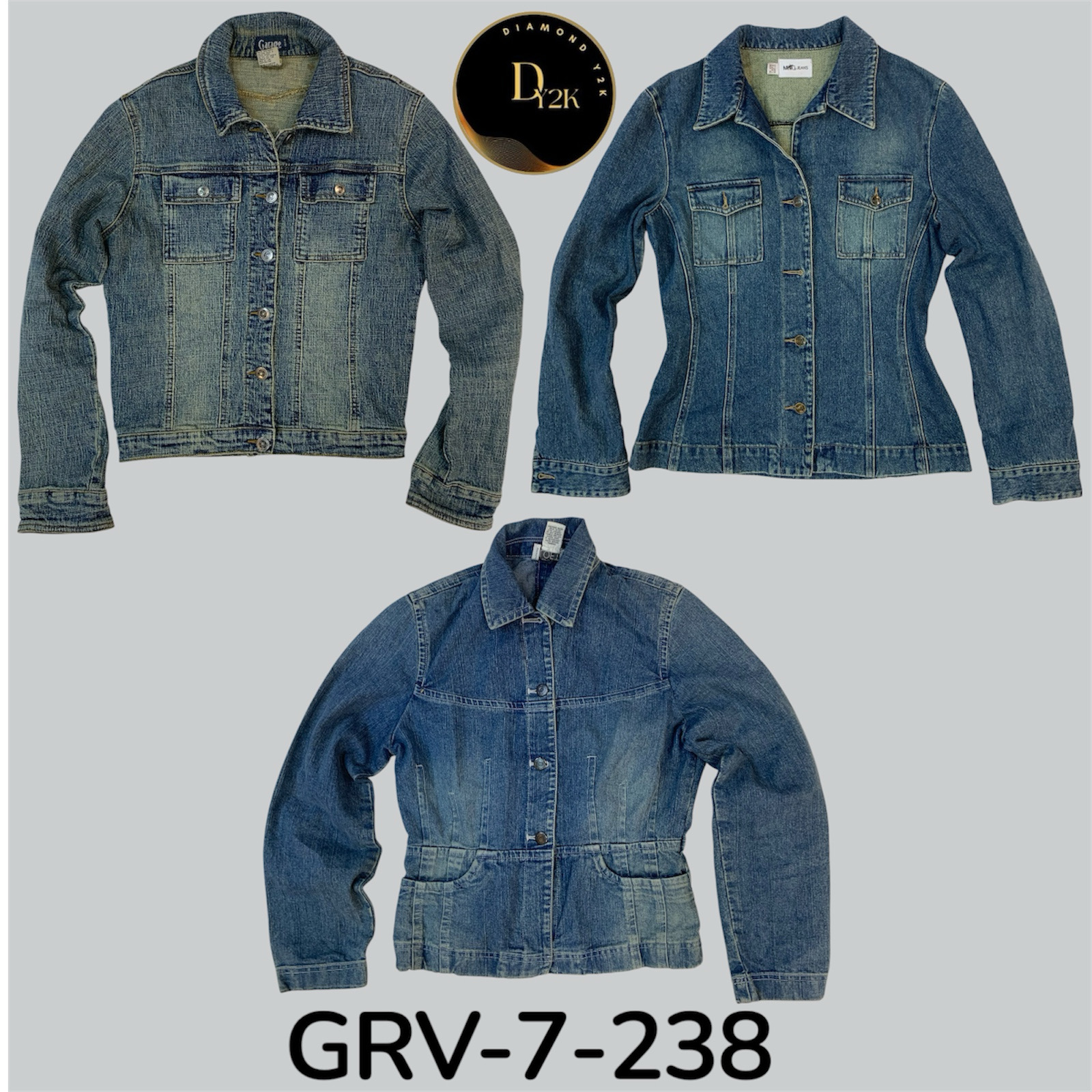 Authentic Blue Denim Jacket – Early 2000s Look (GRV-7-238)