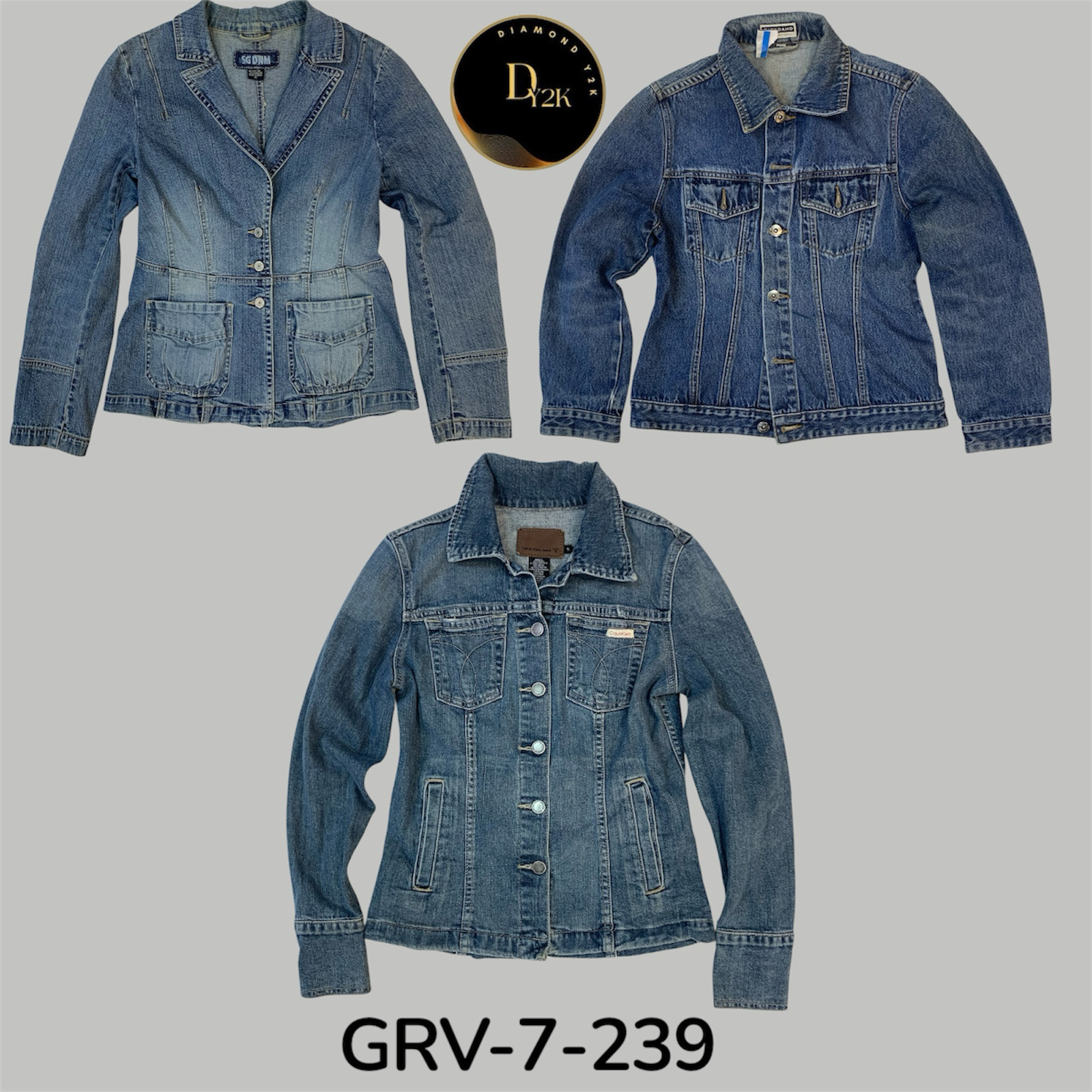 Y2K denim button jacket (GRV-7-239)