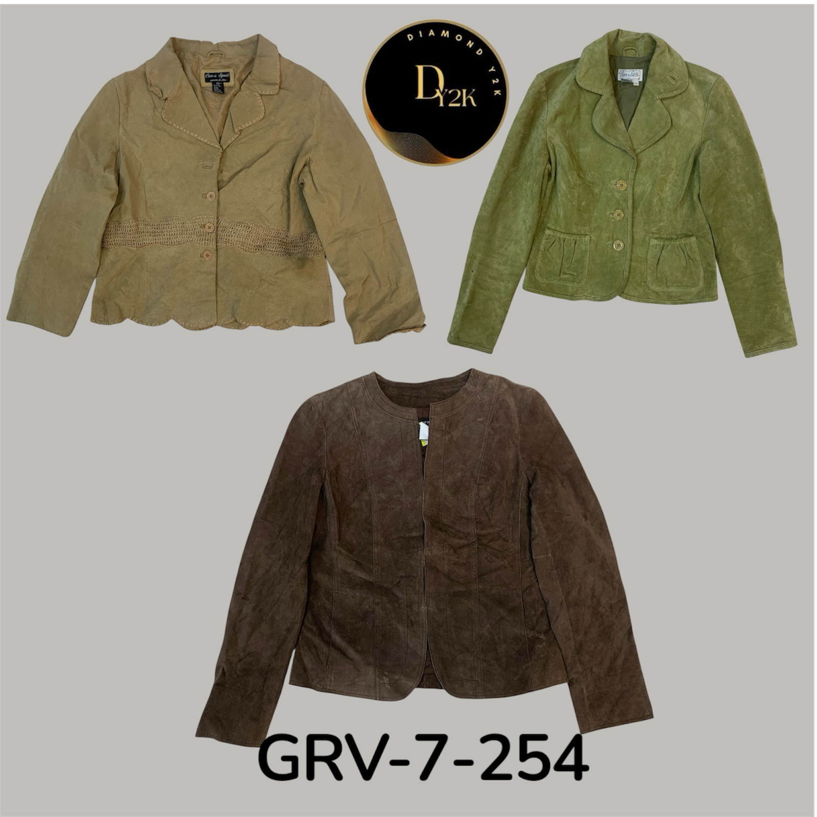 Y2K Mixed Suede Leather Jacket – Retro Style (GRV-7-254)