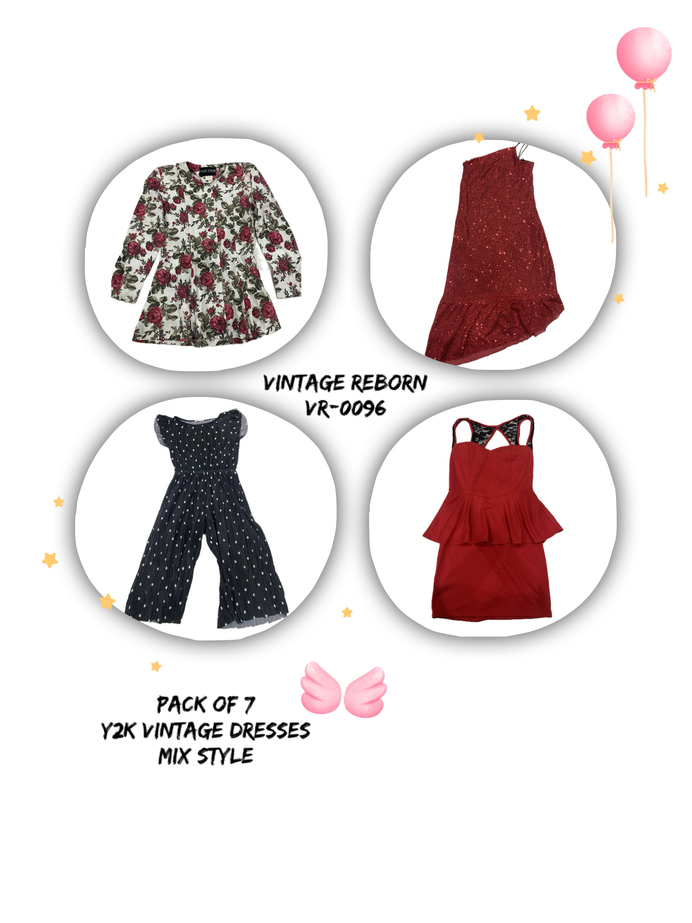 Robe Y2K Medley : Pack de 7 robes vintage Mix Style (VR-0096)