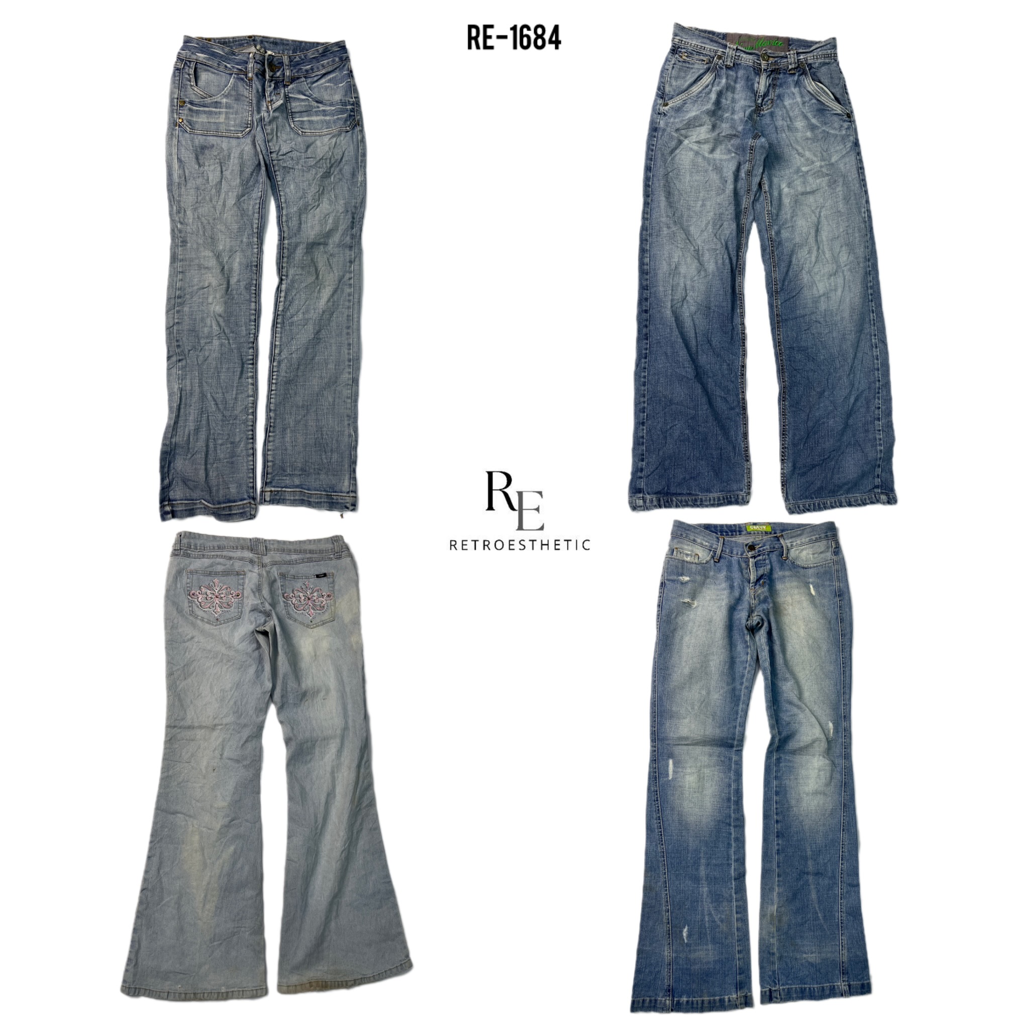 Jean en denim de l'ère Y2K de Britney (RE-1685)