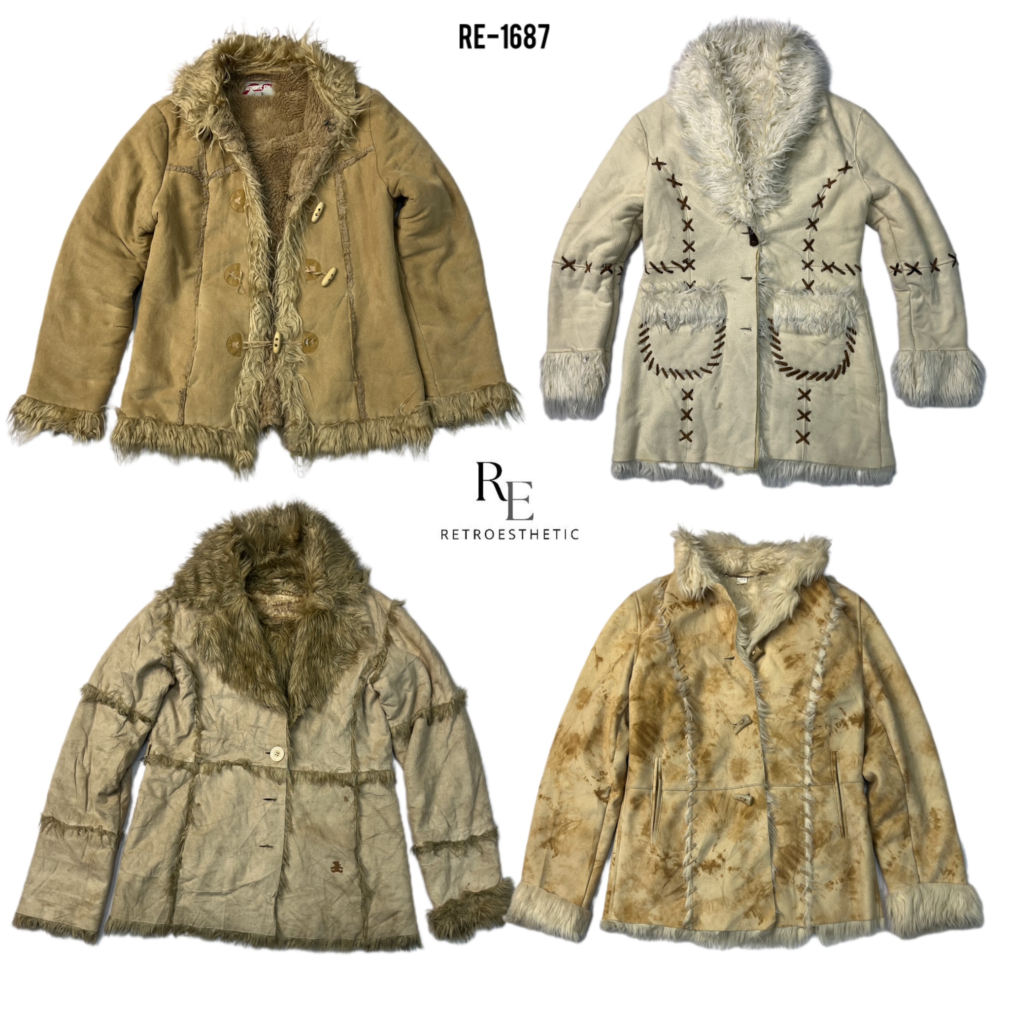 Cappotti afgani unici Y2K (RE-1687)