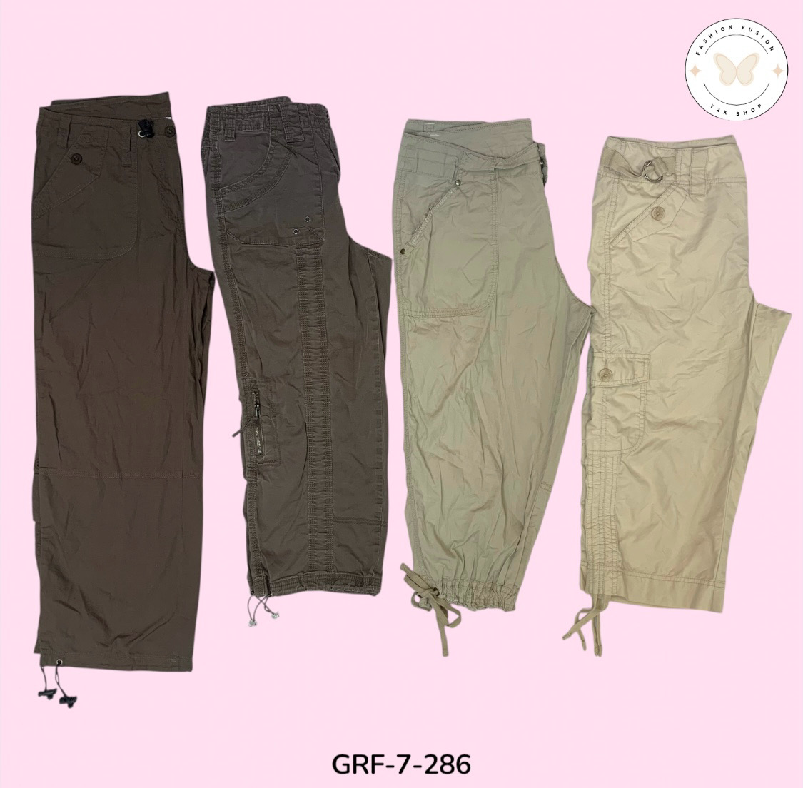 Calças Capri Cargo Mix Femininas – Casuais e Descoladas (GRF-7-286)