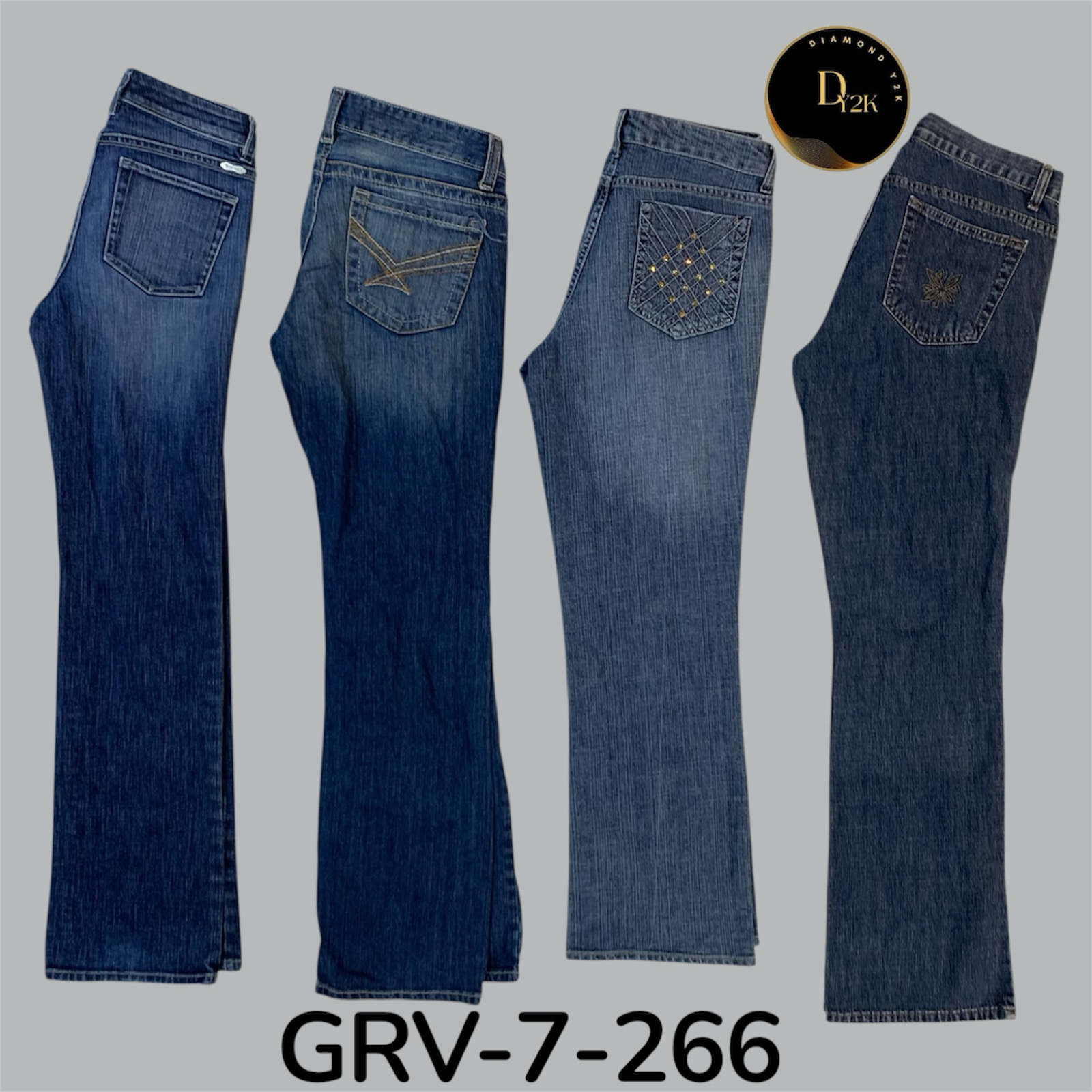 Y2K Flared Jeans | Classic Silhouette, Real Era Denim (GRV-7-266)