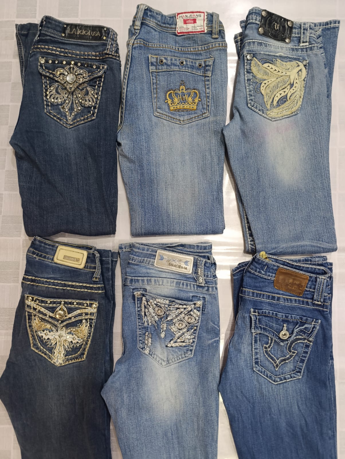 R99 Ladies Embellished Y2k Flared Jeans