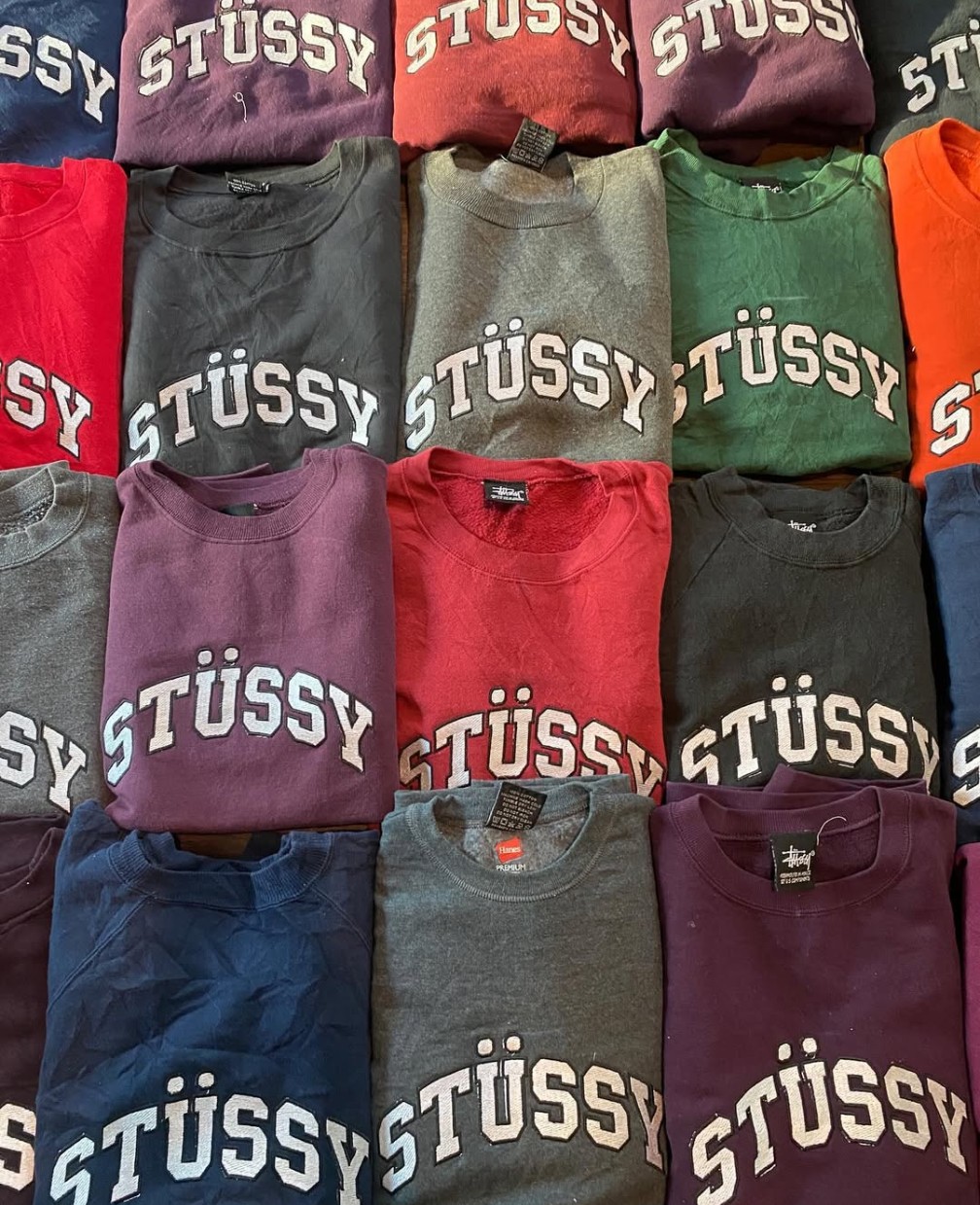 Suéteres stussy estilo rework