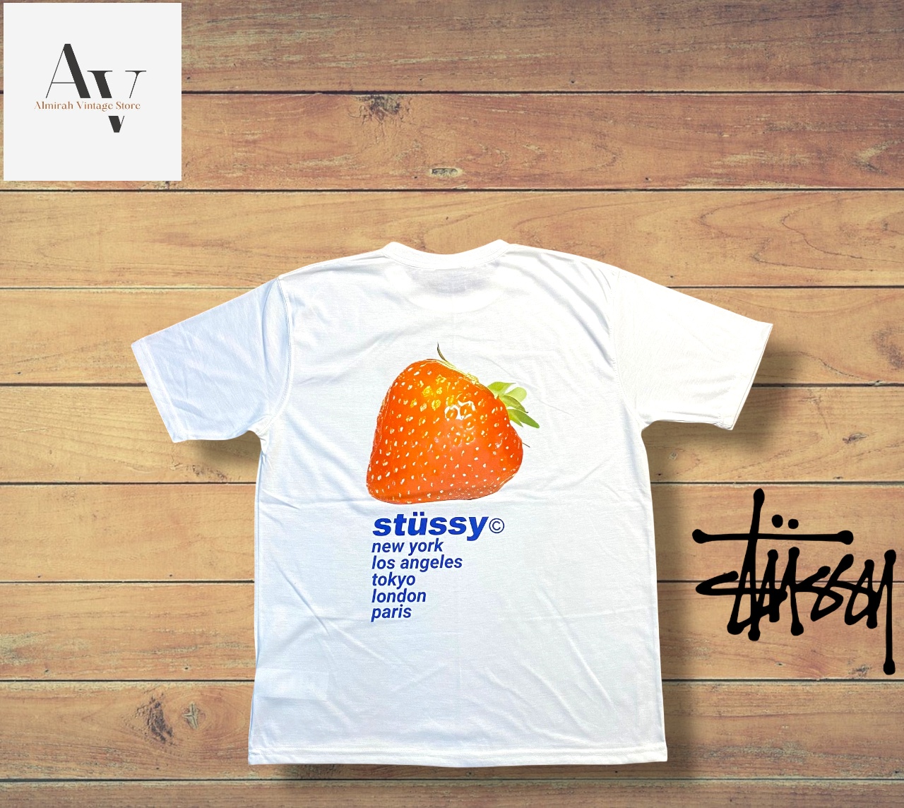 Stussy rework style Strawberry stussy