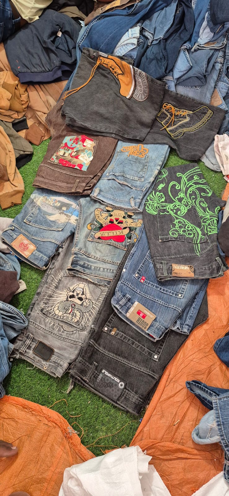 Y2k Hiphop Branded and unbranded Jean's
