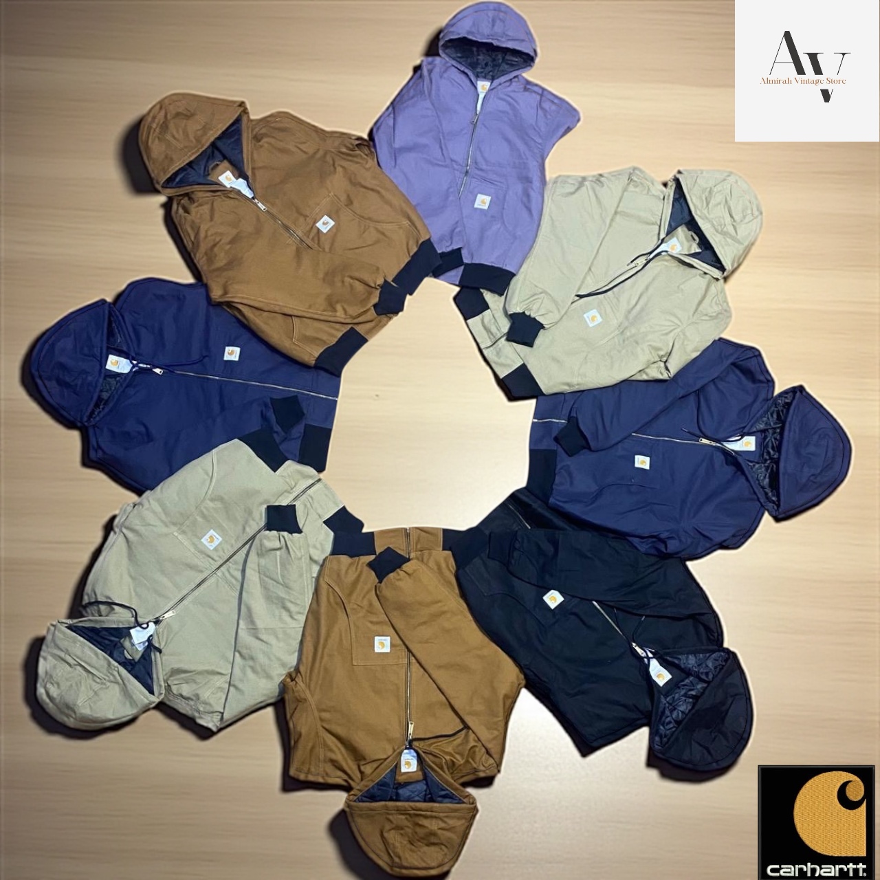Carhartt rework style all colour hoodie jackets