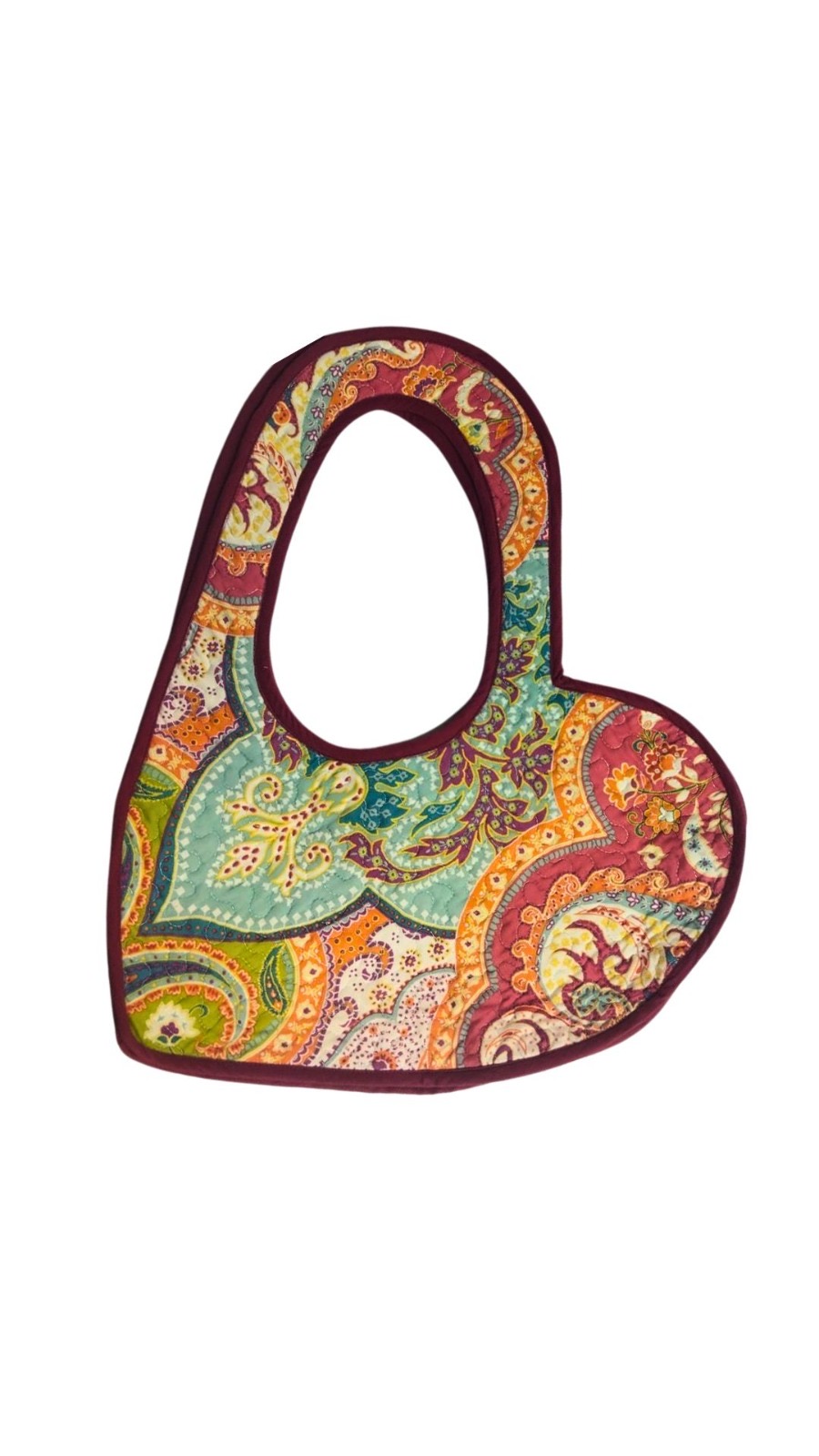 Upcycling gesteppte Hole Hearted Tasche