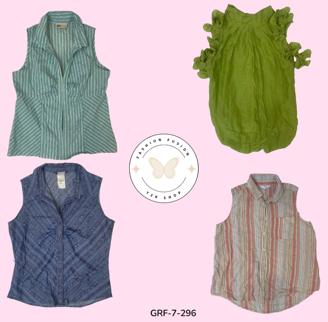 Tops Casuais em Algodão Misturado para Mulheres – Moda Rápida (GRF-7-296)
