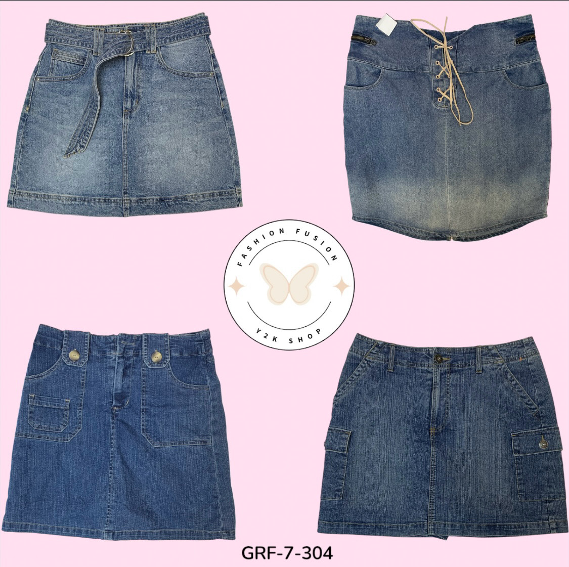 Slit Denim Midi & Mini Skirt – On-Trend Fast Fashion Pick (GRF-7-304)