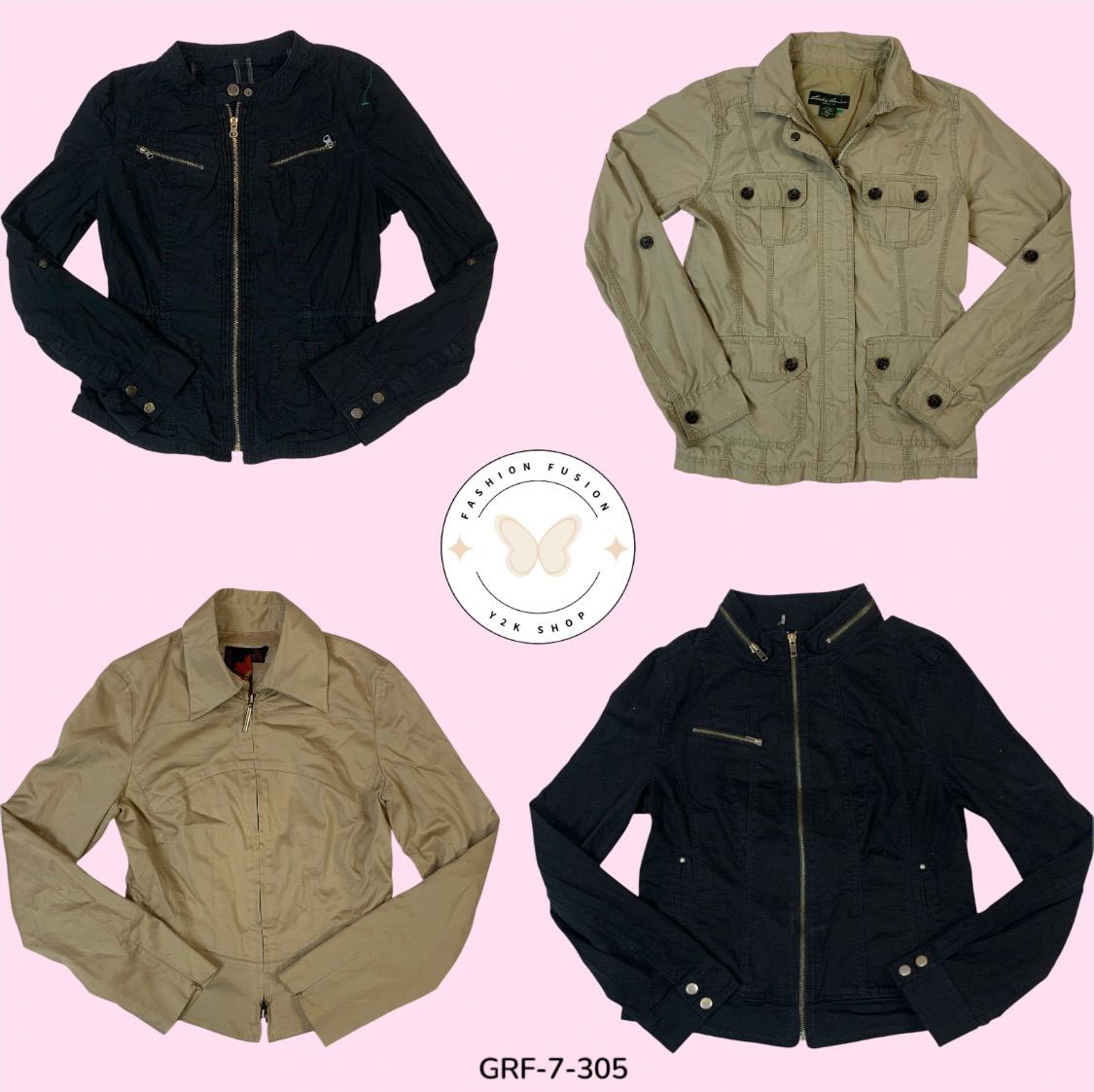 Jaqueta de Algodão Fast Fashion para Looks Casuais e em Camadas (GRF-7-305)