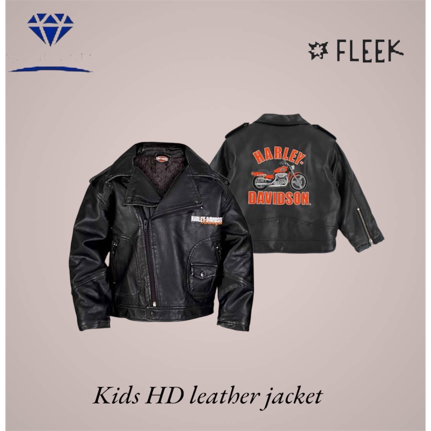 Kinder Harley Davidson Lederjacke (DV -7- 336)