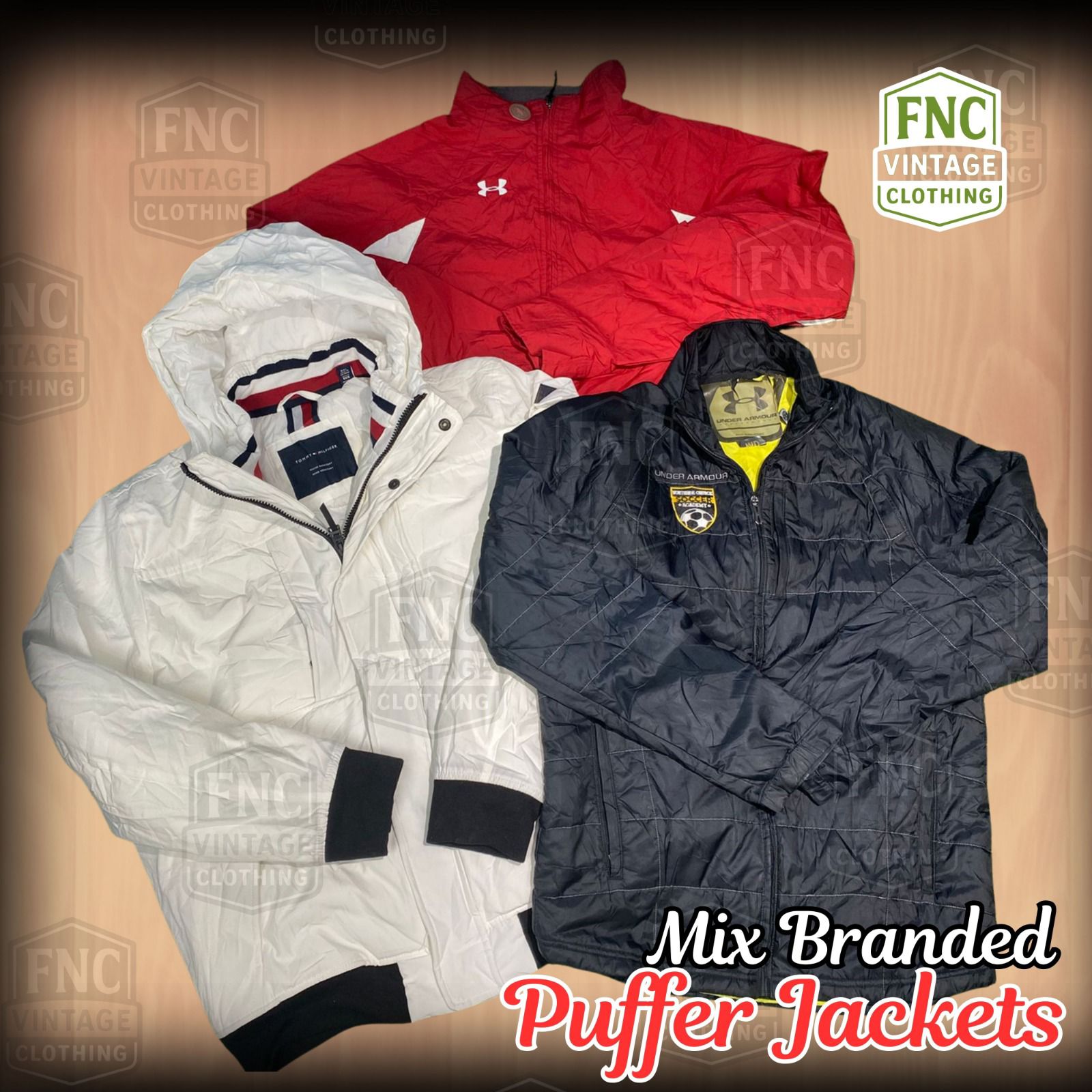 Adidias,Tommy Hilfiger and other Branded Puffer Jackets (fnc:493)