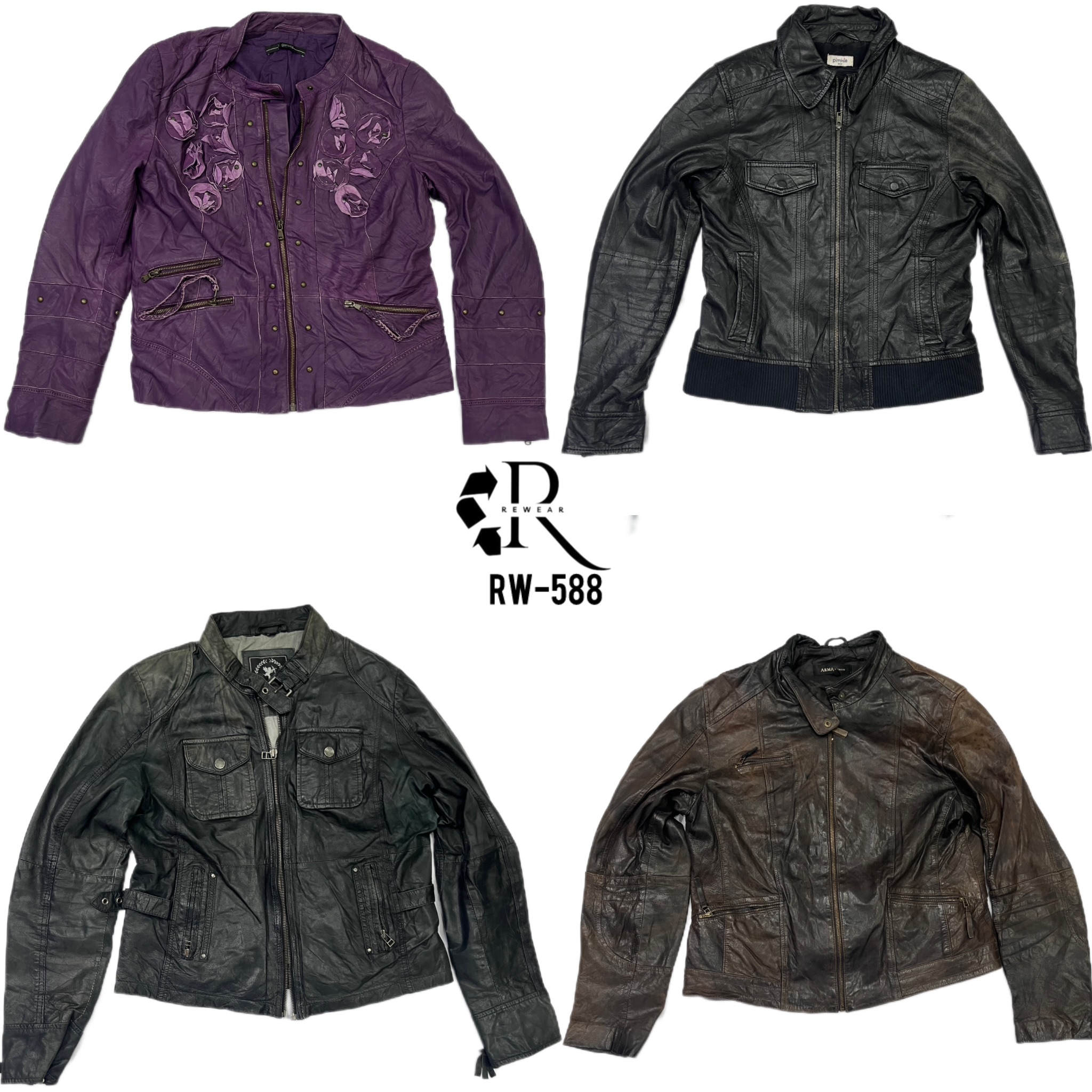 90's/Y2K Cool Girl Leather Jackets (RW-588)
