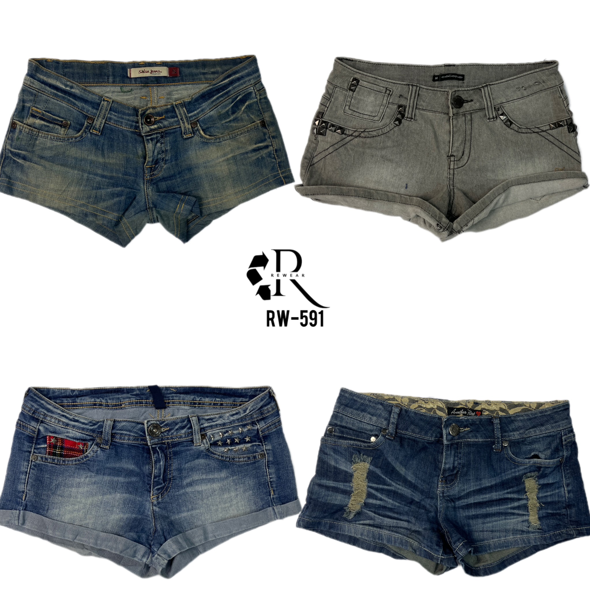 Y2K Britney Era Low-Rise Denim Short (RW-591)