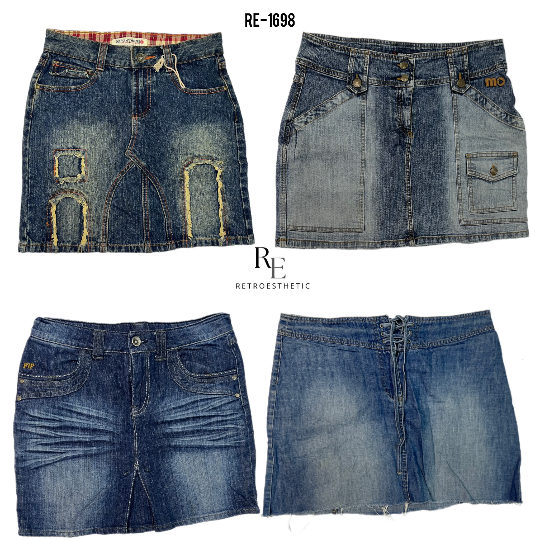 Y2K Britney Era Denim Mini Skirts (RE-1698