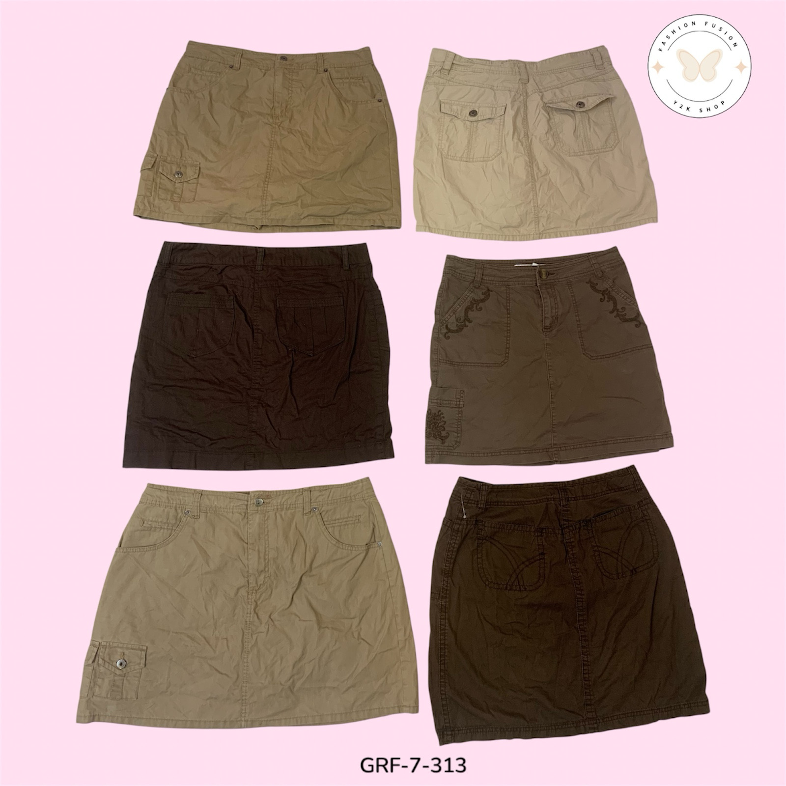 Women’s Brown Cargo Skirt – Everyday Streetwear (PR-7-313)