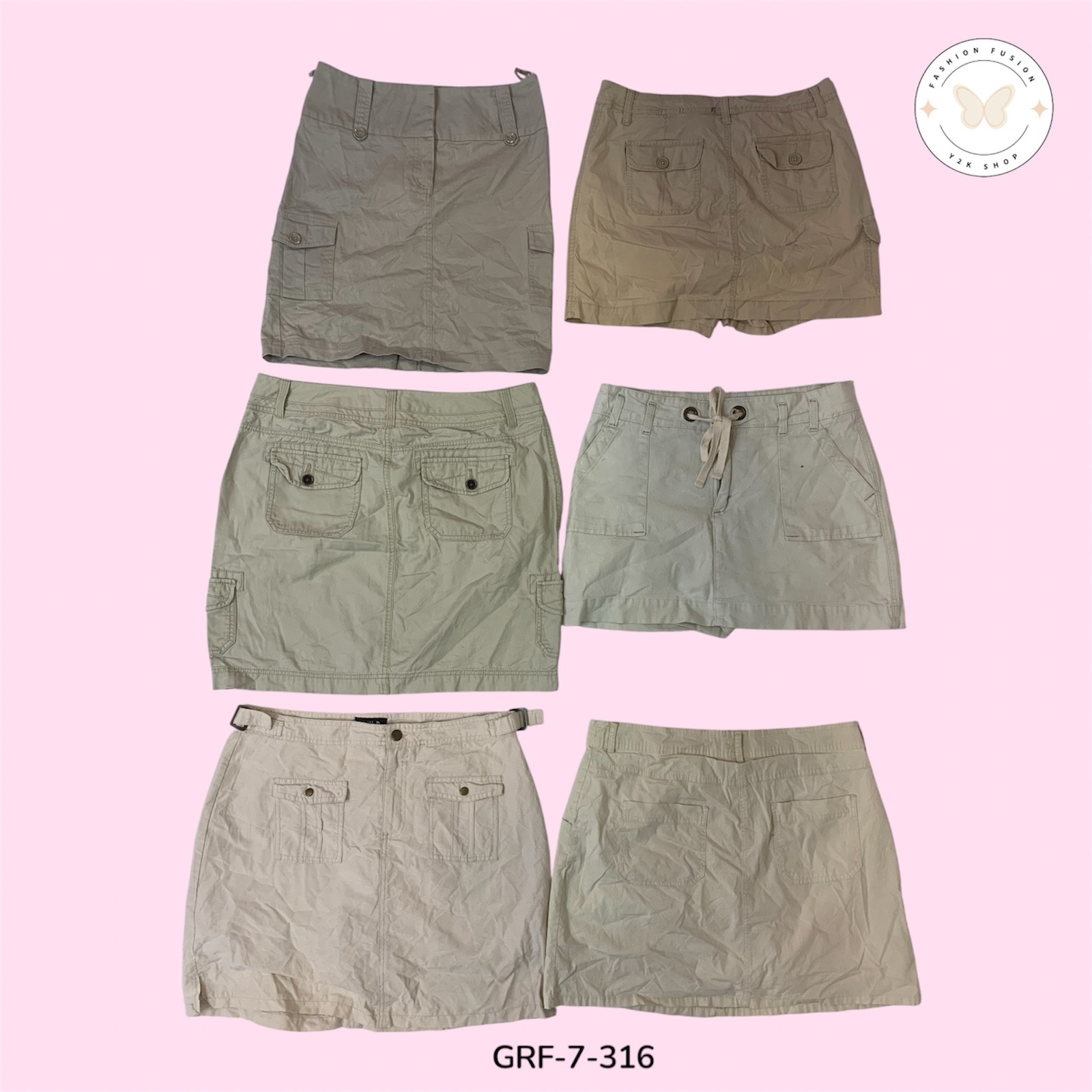 Weicher Haut Cargo-Rock – Minimalistischer Utility-Trend (PR-7-316)