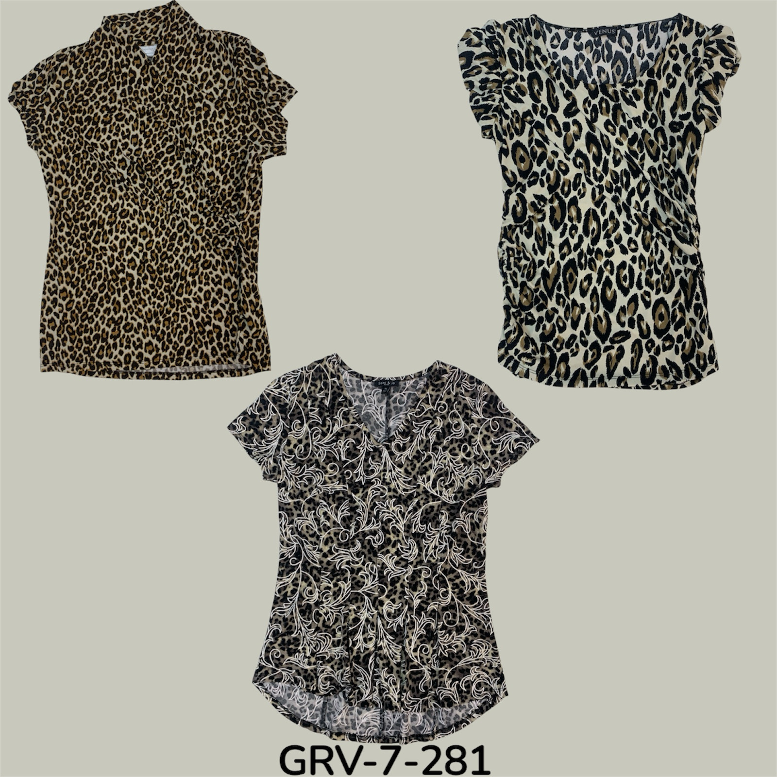 Short sleeves poly blouse (GRV-7-281)