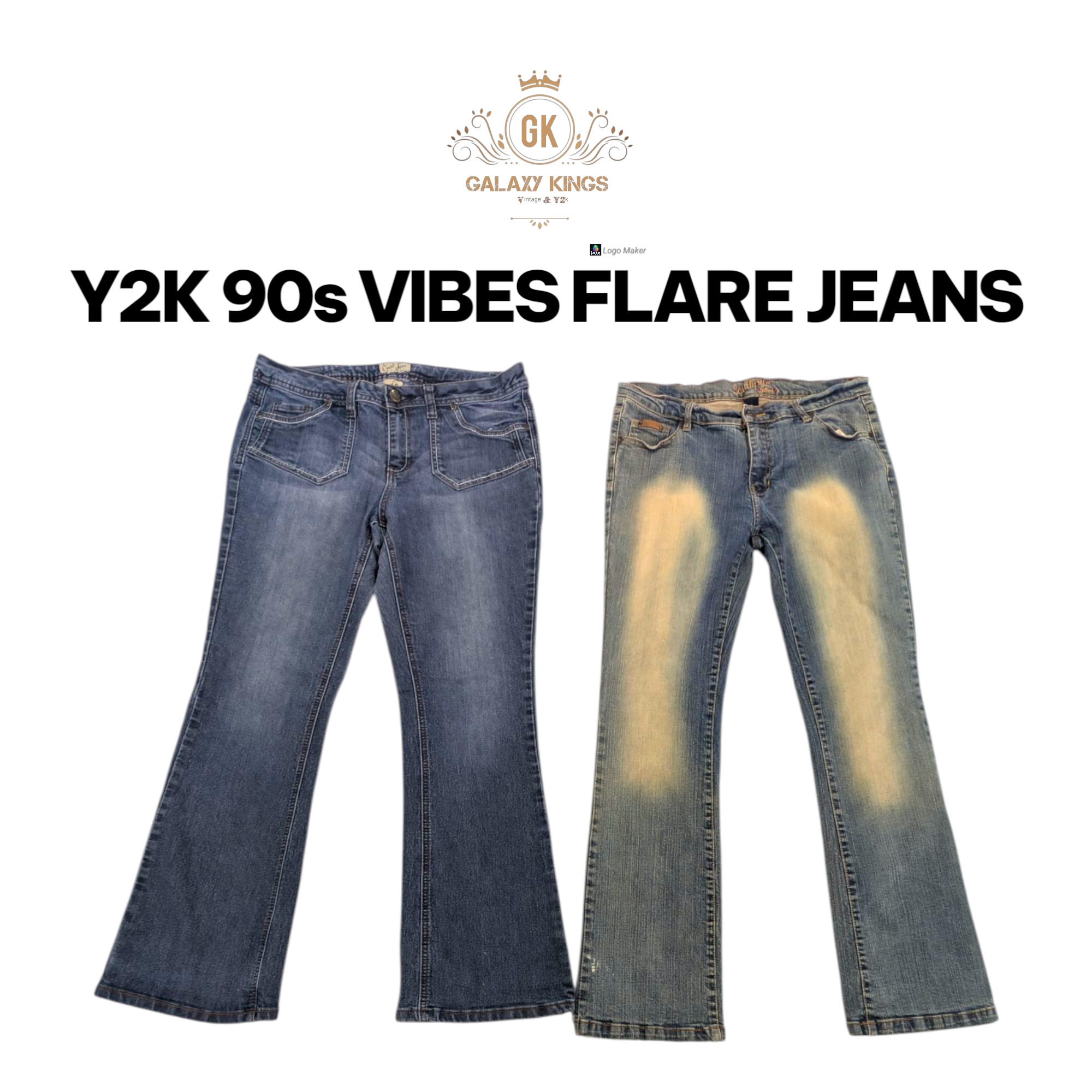 Jeans flare com vibrações dos anos 90 Y2K
