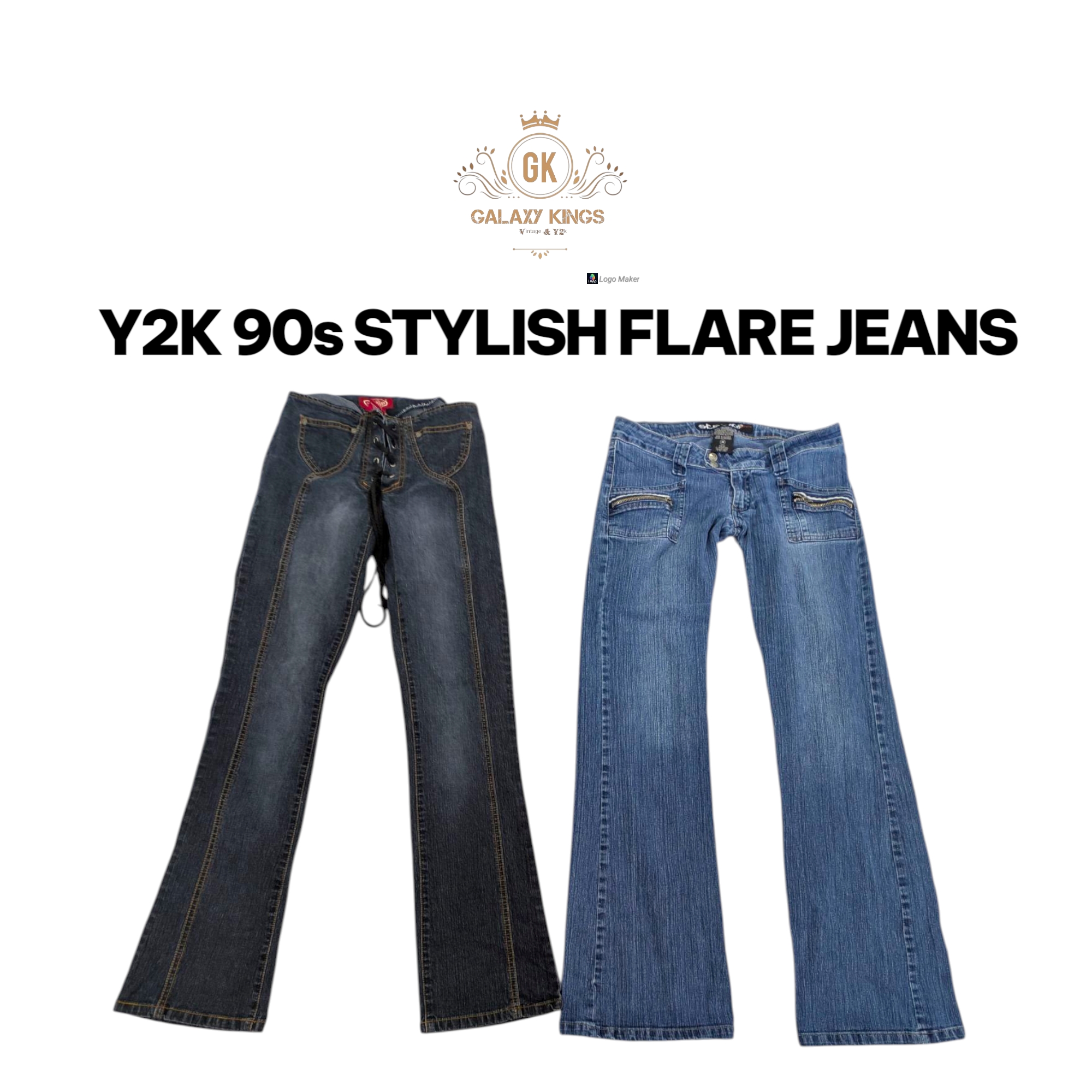 Y2K 90s Stylish Flare Jeans