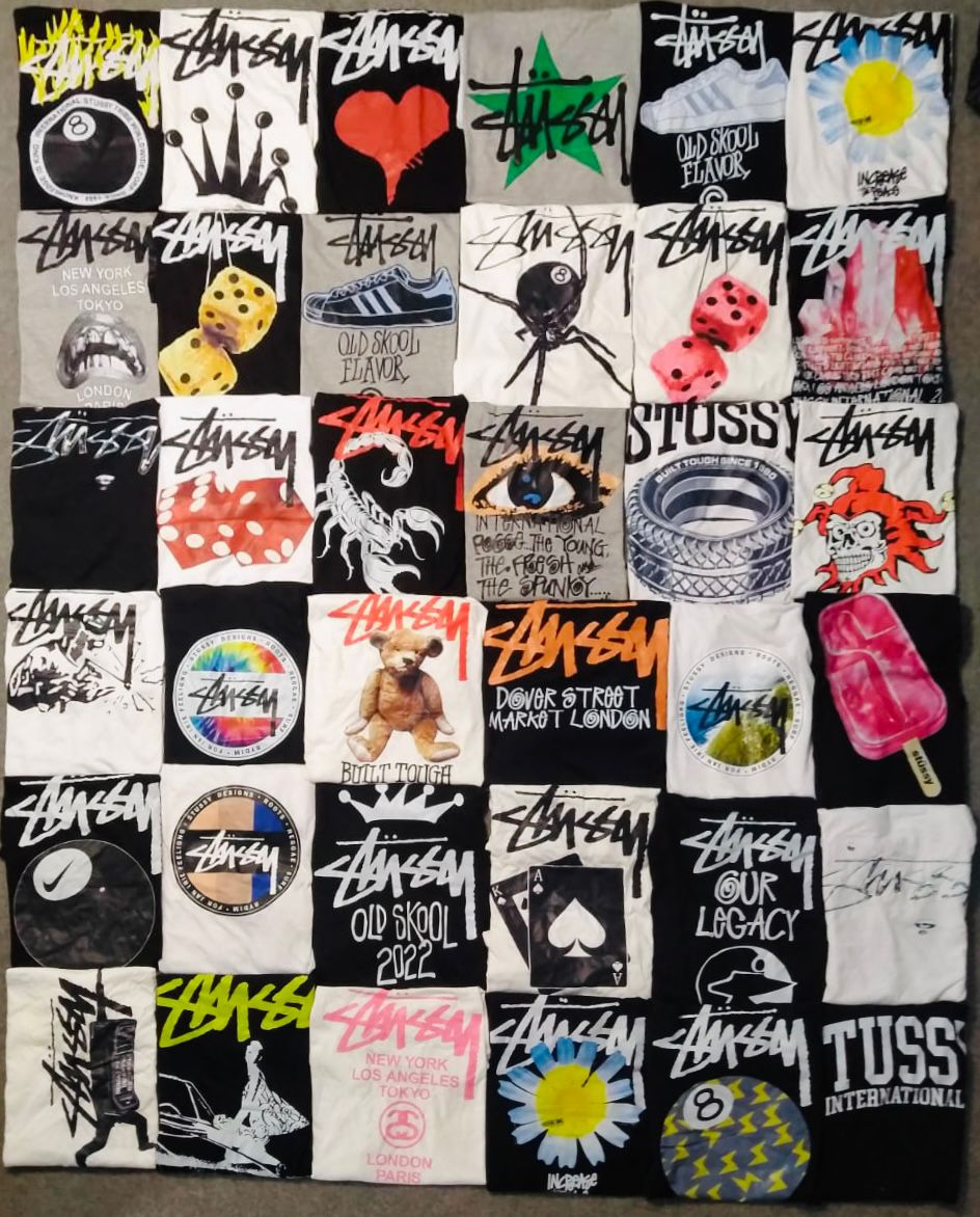Stussy ripensato stile mix design t-shirt