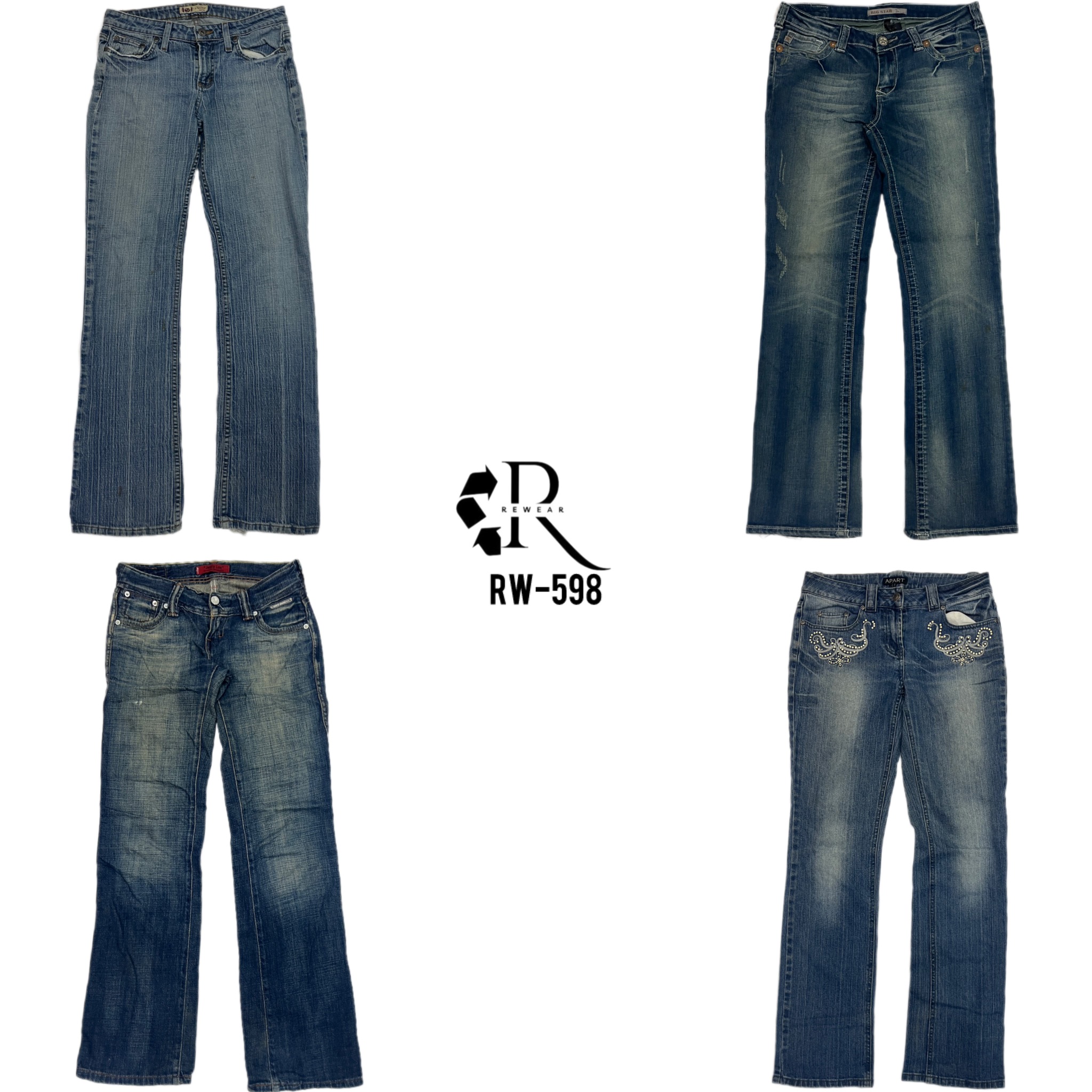 Jean en denim de l'ère Britney Y2K (RW-598)