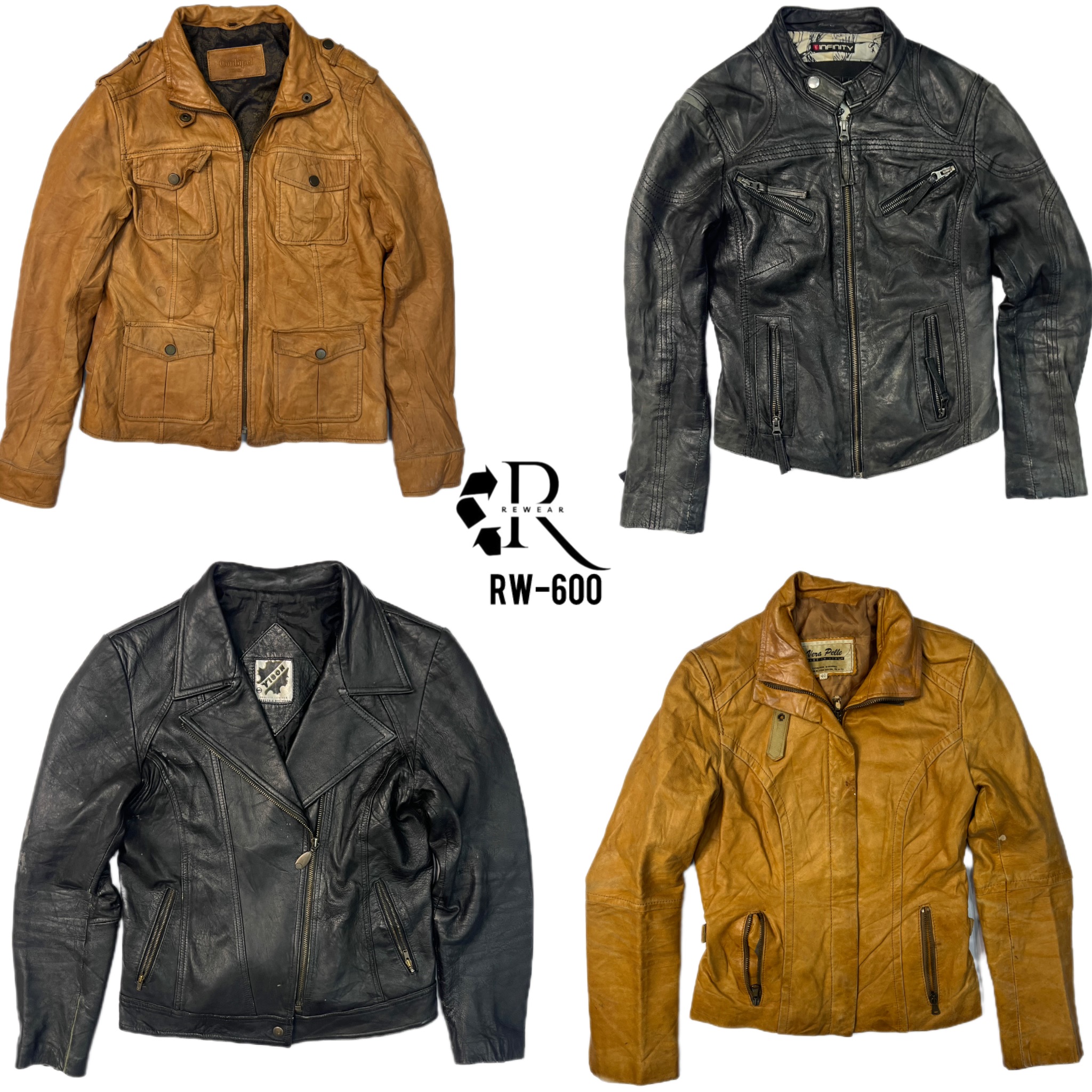 90's/Y2K Unique Leather Jackets(RW-600)