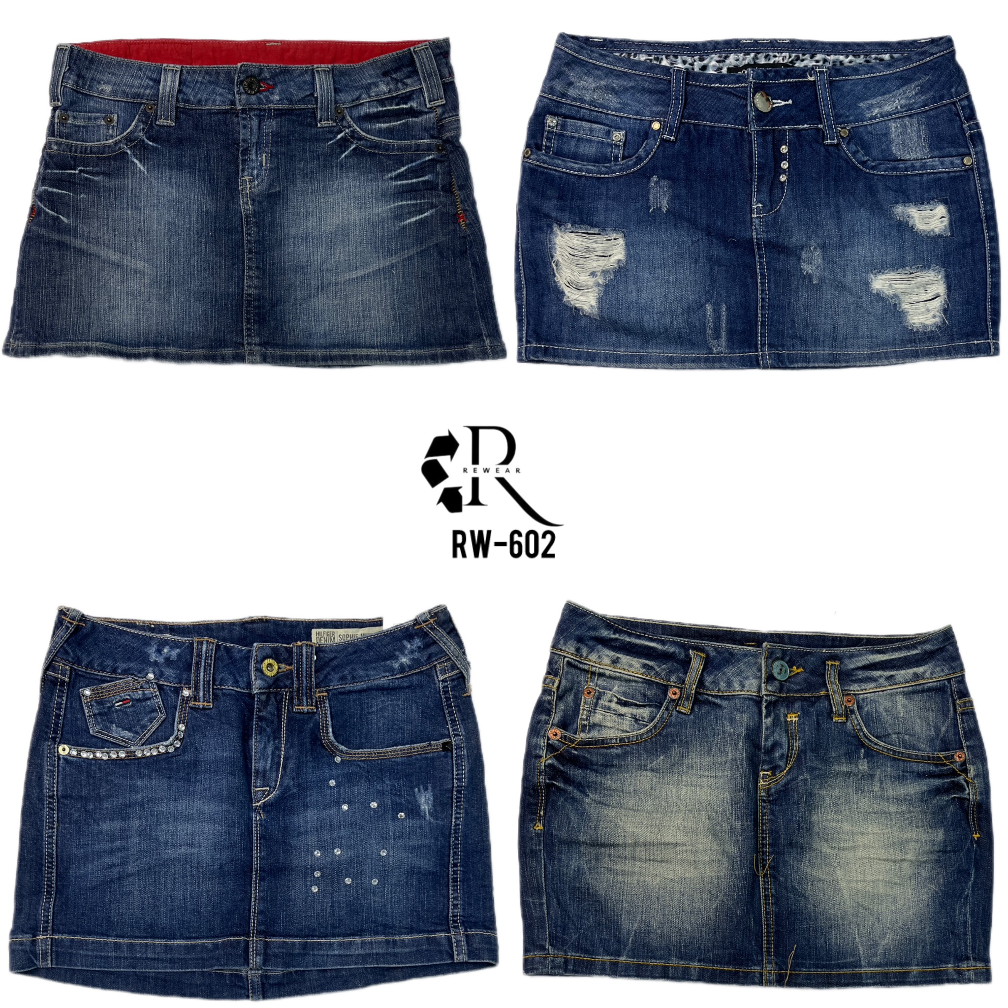 Saia Mini Jeans Y2K Paris Hilton (RW-602)