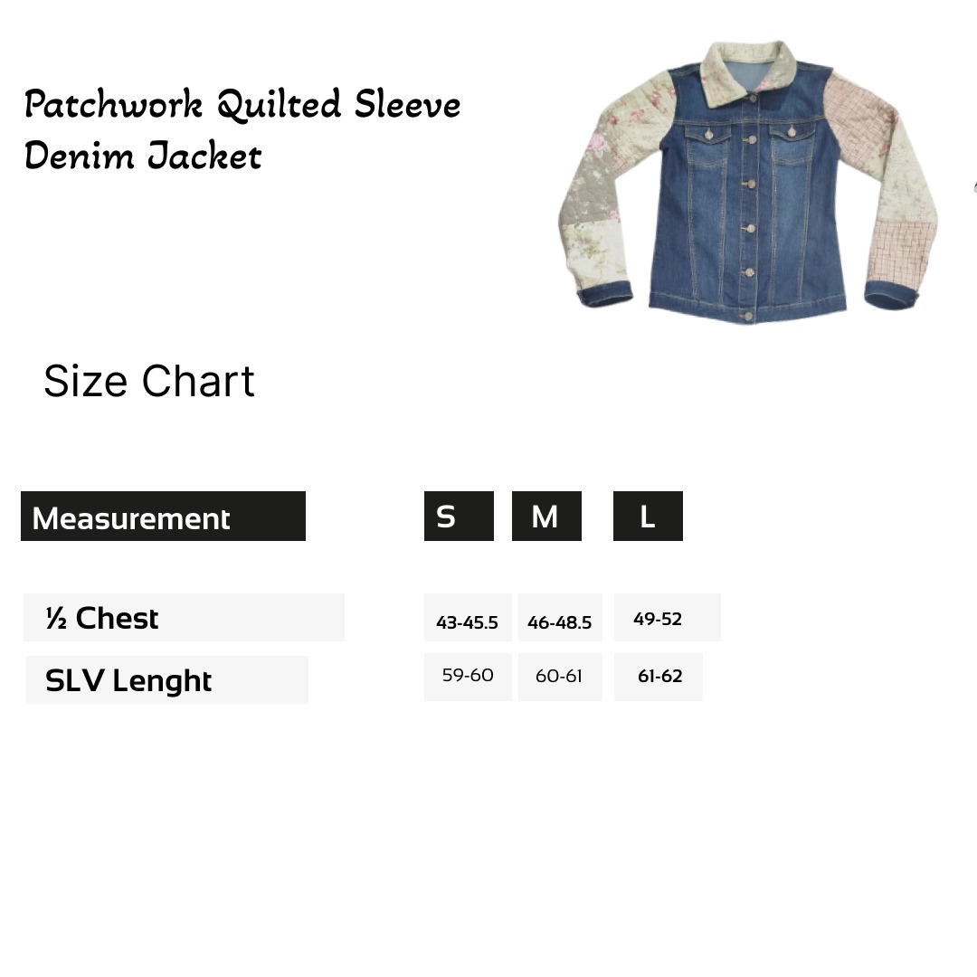 Chaqueta de mezclilla con mangas acolchadas en patchwork reciclado SS25