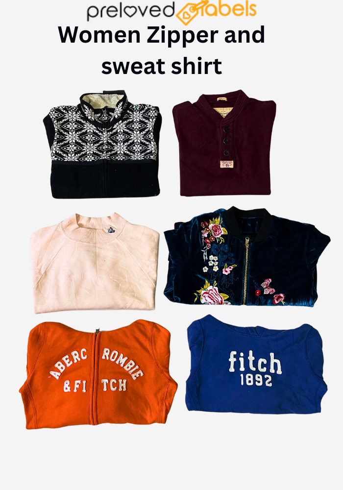 Y2K Mixed Branded Women’s Zipper & Sweatshirt – 10 Pcs bundle Wcv: 313