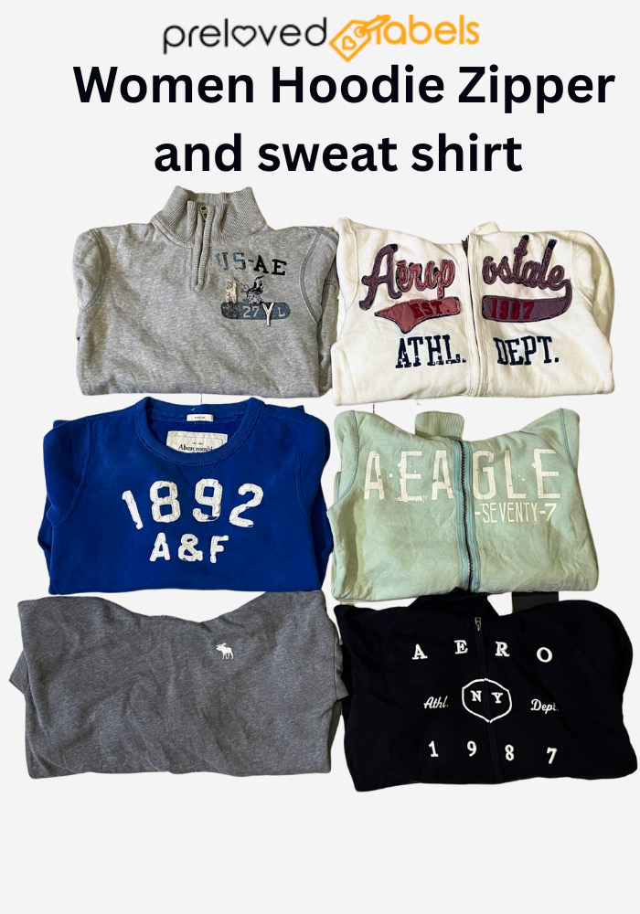 Y2K Mischmarken Damen Hoodie, Sweatshirt & Reißverschluss Bundle – 10 Stk: Wcv: 316