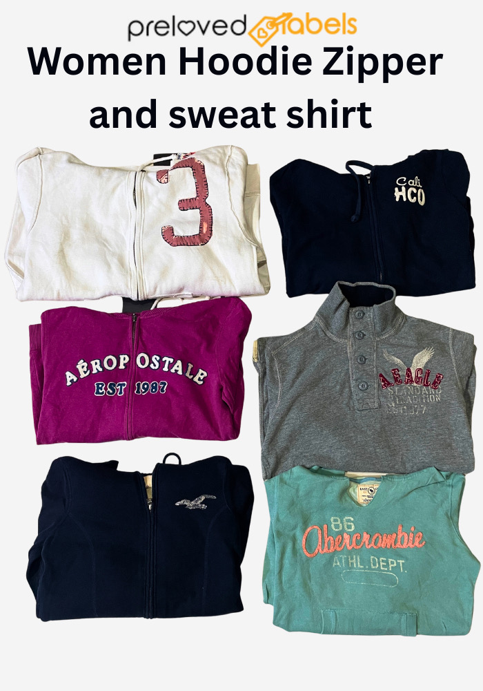 Y2K Mixed Branded Women’s Hoodie, Sweatshirt & Zipper Bundle – 10 Pcs: Wcv: 315