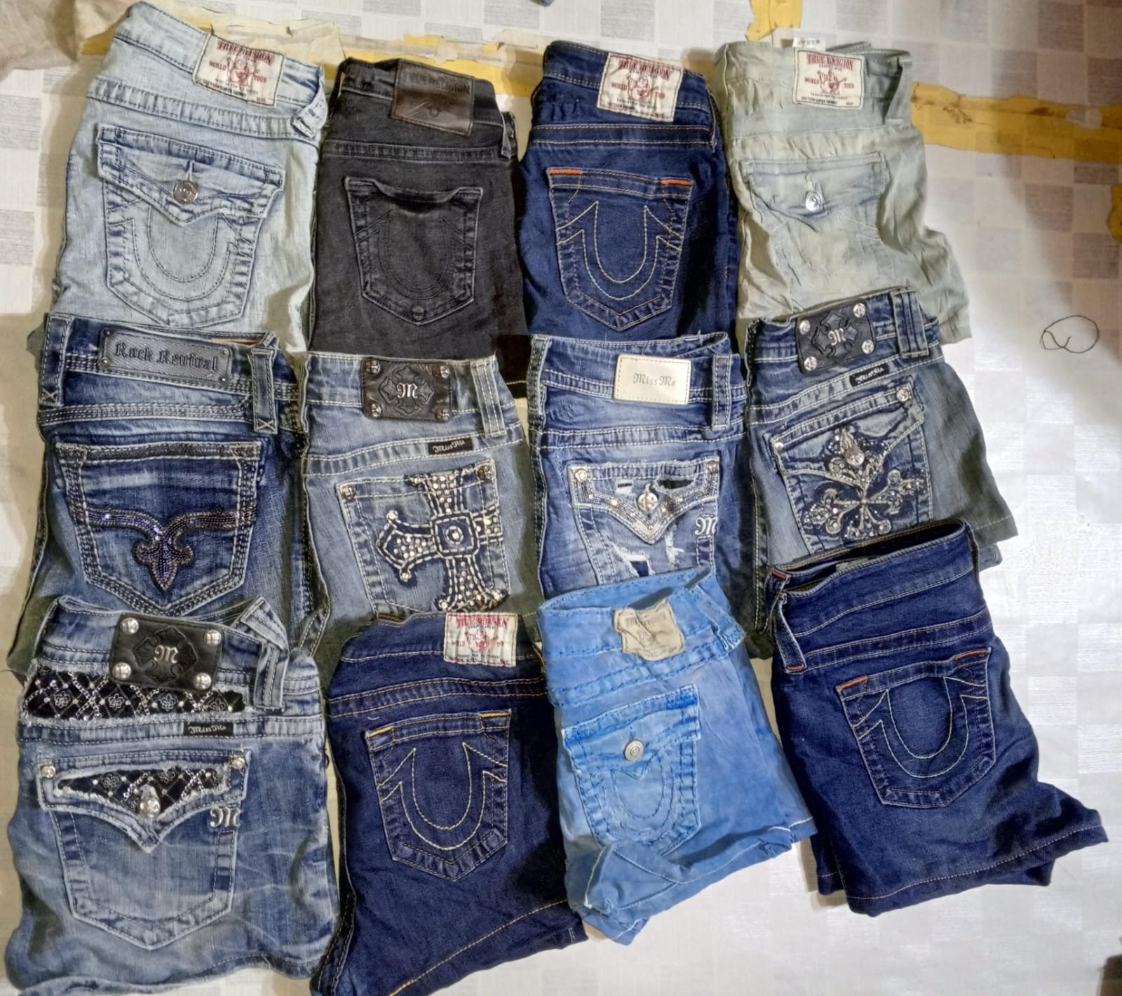 MISS ME TRUE RELIGION ROCK REVIVAL MINI MICRO SHORTS (MR757)