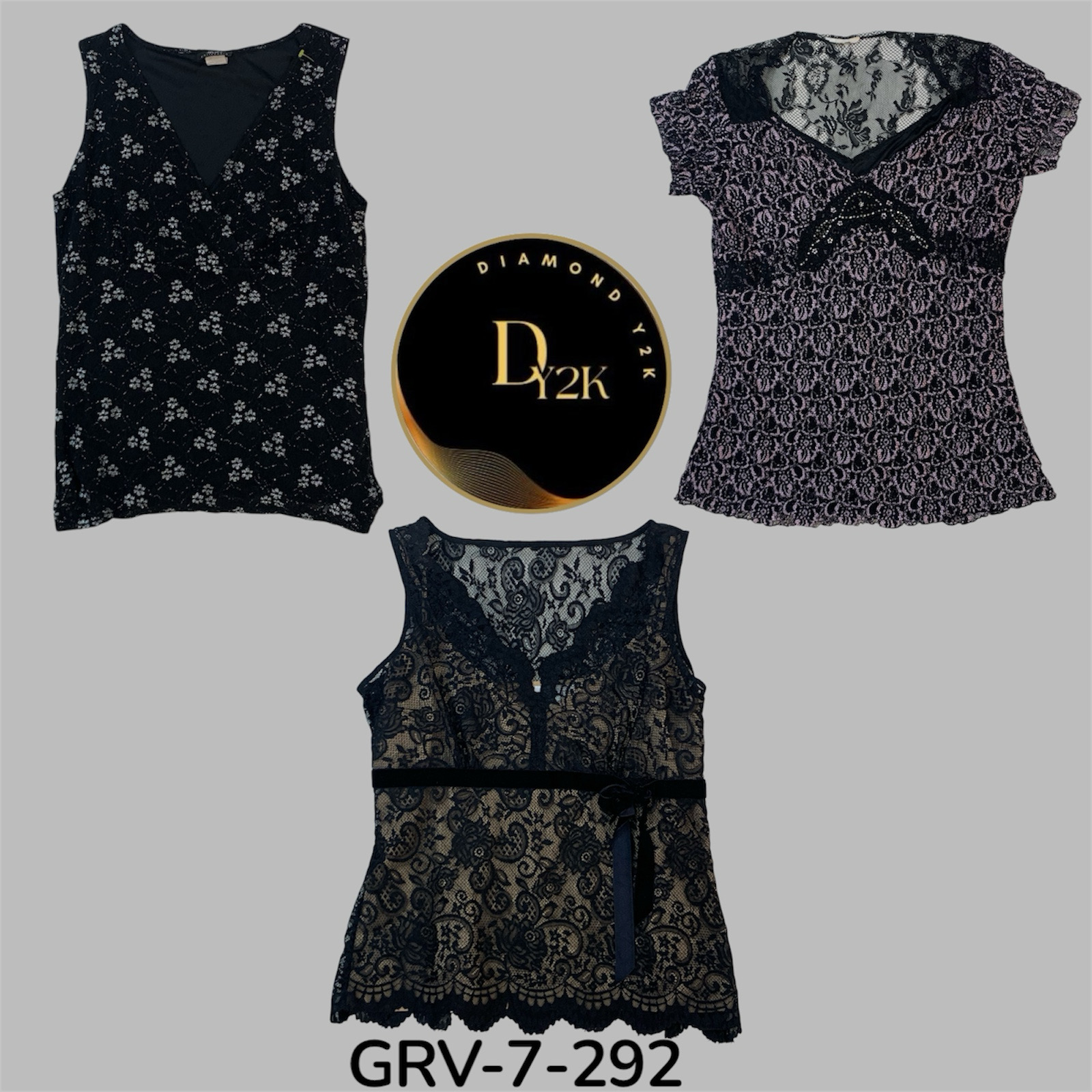 Schwarze kurzärmelige Polybluse (GRV-7-292)