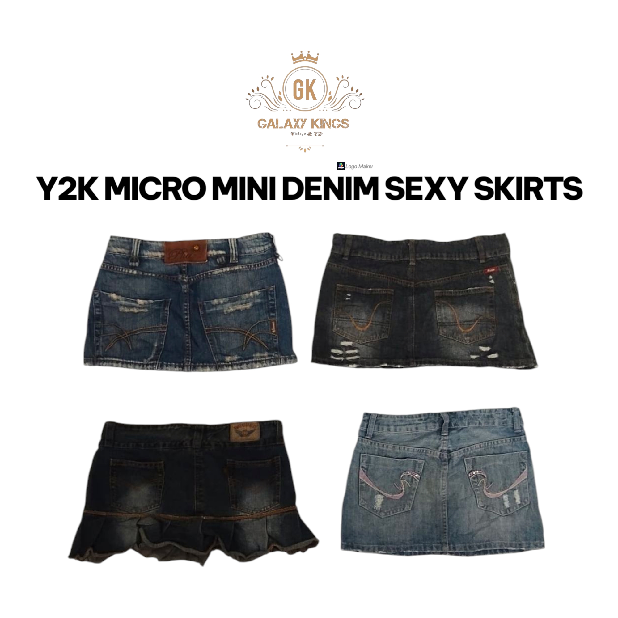 Y2K MICRO MINI DENIM SEXY RÖCKE