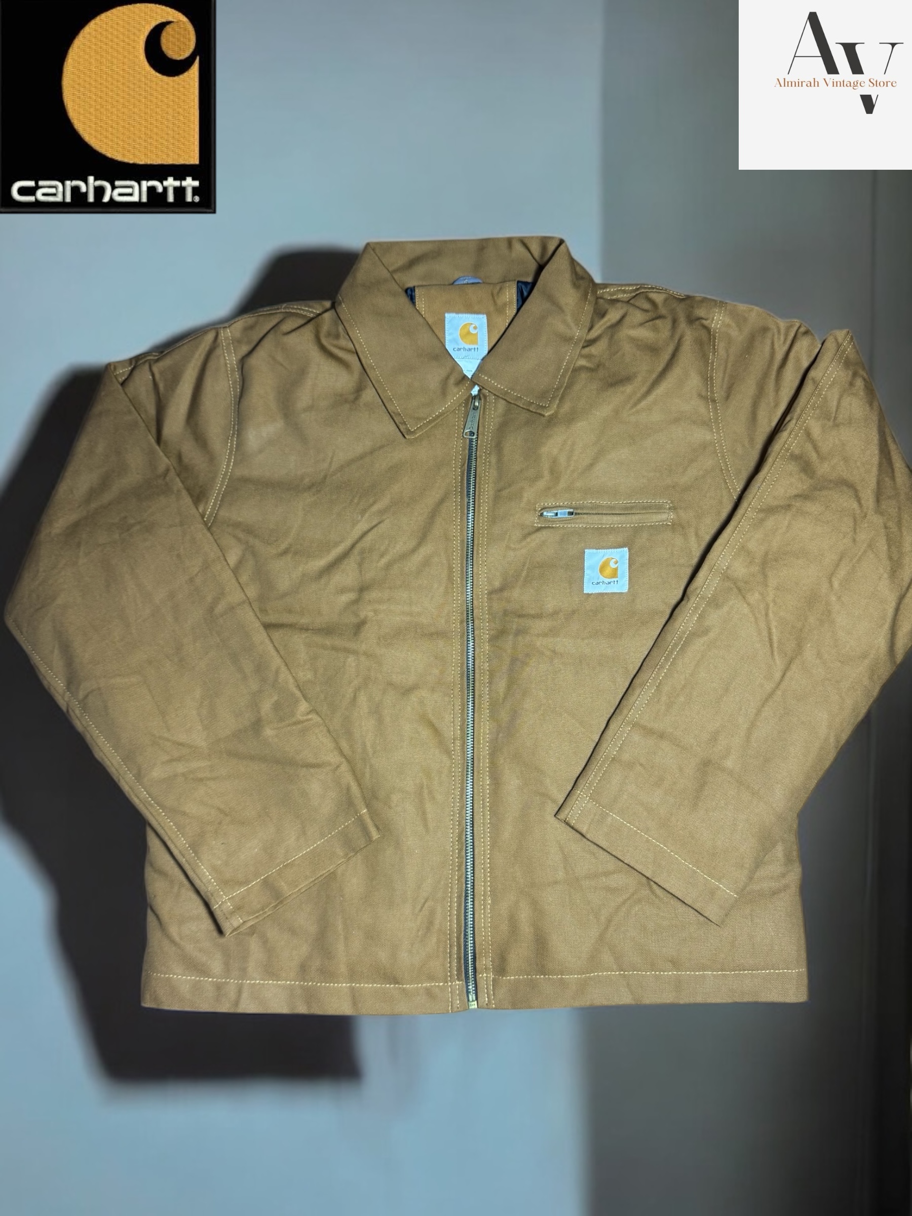 Vêtements en cuir marron de style reworking Carhartt.