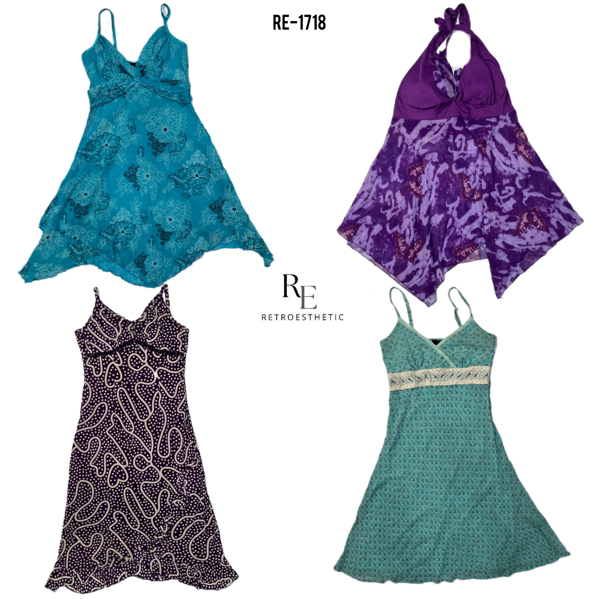 Y2K A Era da Garota Misteriosa Vestidos de Verão (RE-1718)