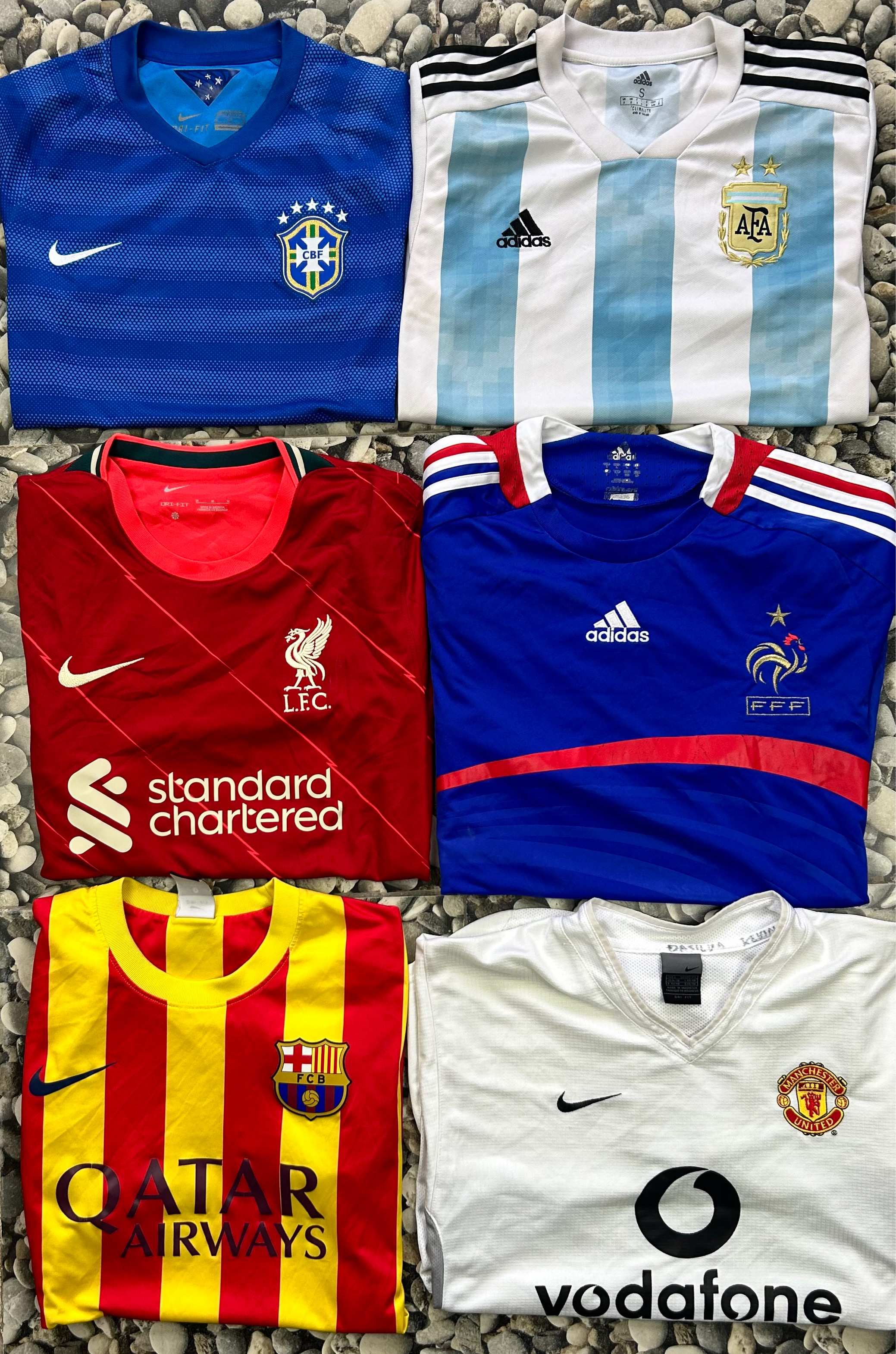 プレミアムフットボールジャージ – ミックスクラブ＆ナショナルチームシャツ – Nike＆Adidas卸売ロット