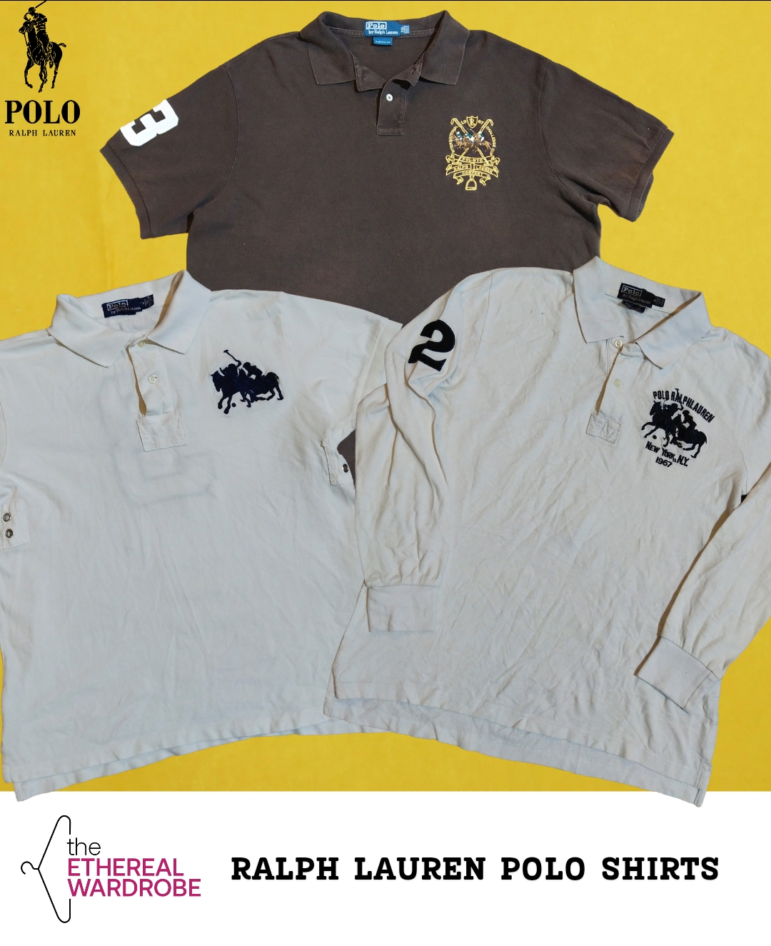 Ralph Lauren Polo Shirts Bundle von 20 Stück (RN#1271)